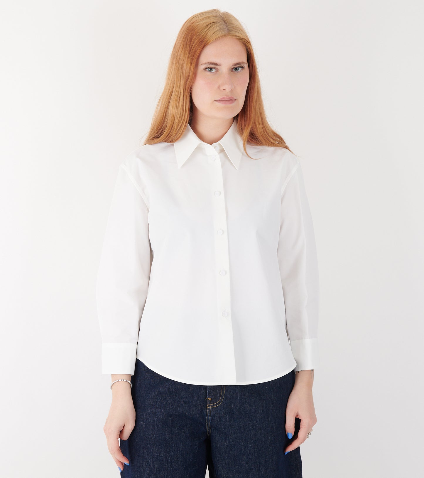 Heavy Organic Cotton Poplin Shirt White