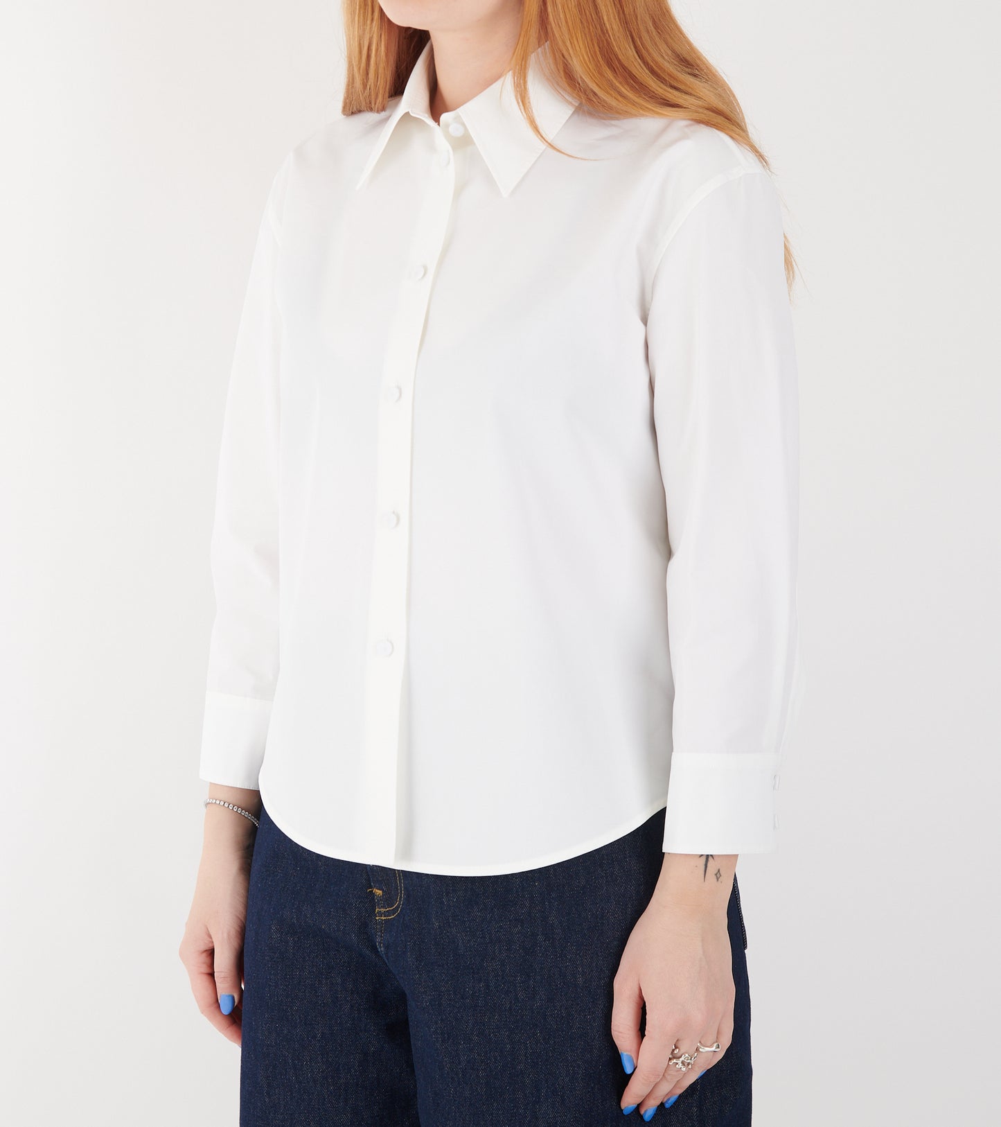 Heavy Organic Cotton Poplin Shirt White