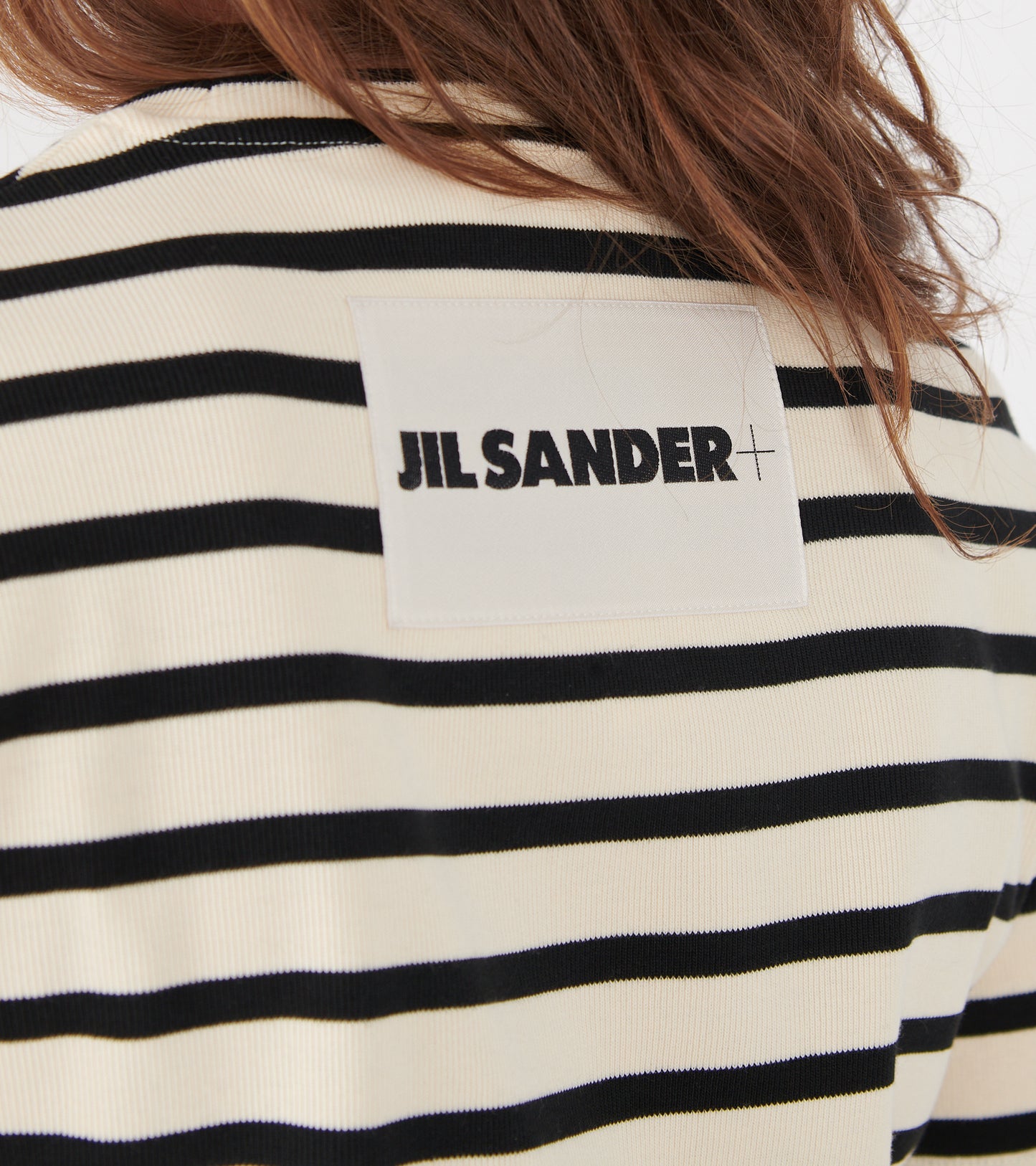 Ribbed Cotton Jersey Stripe T-shirt Open Grey