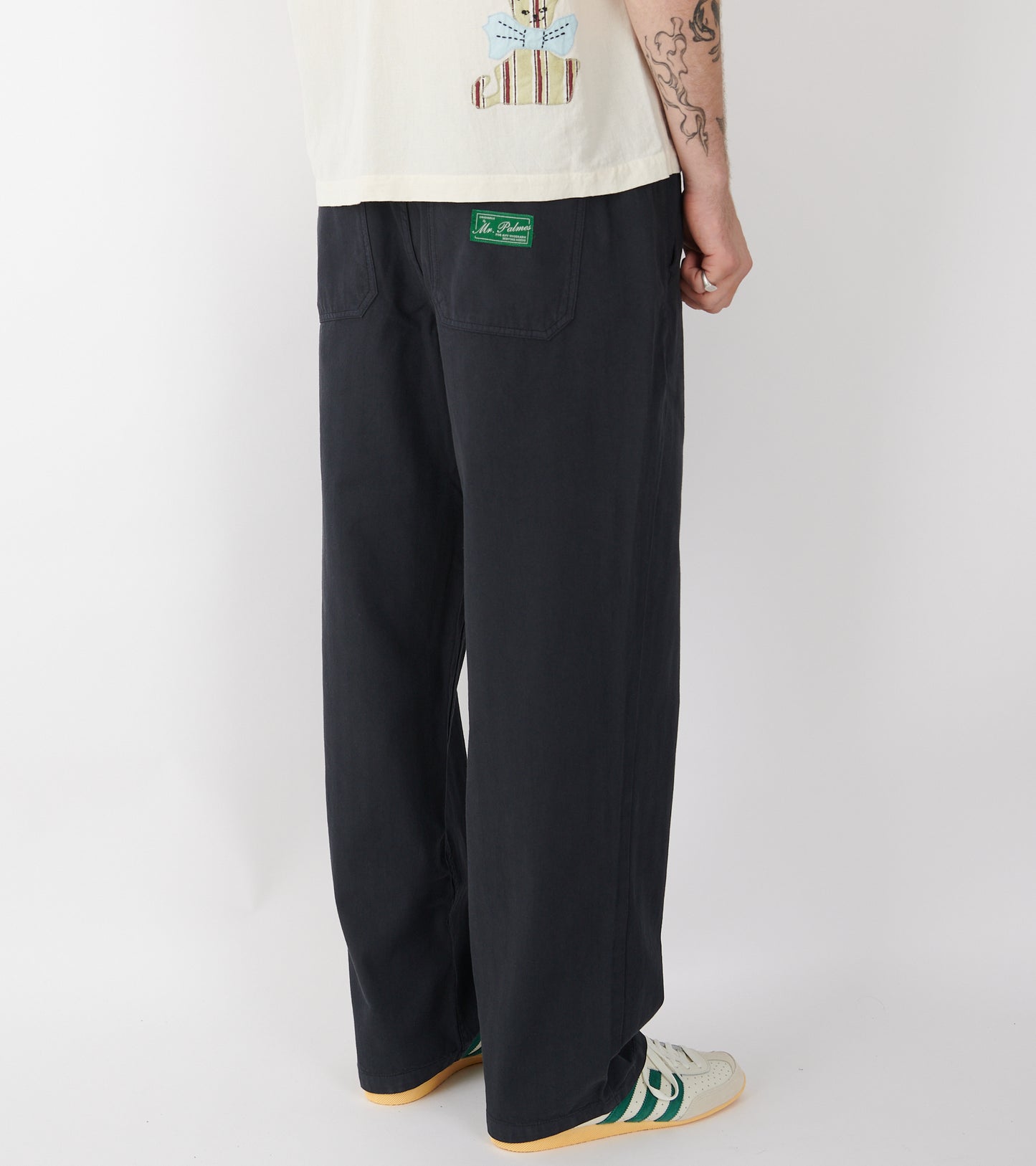 Lucien Herringbone Trousers Black