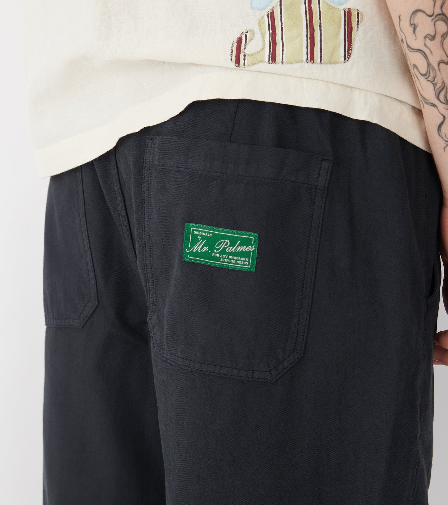 Lucien Herringbone Trousers Black