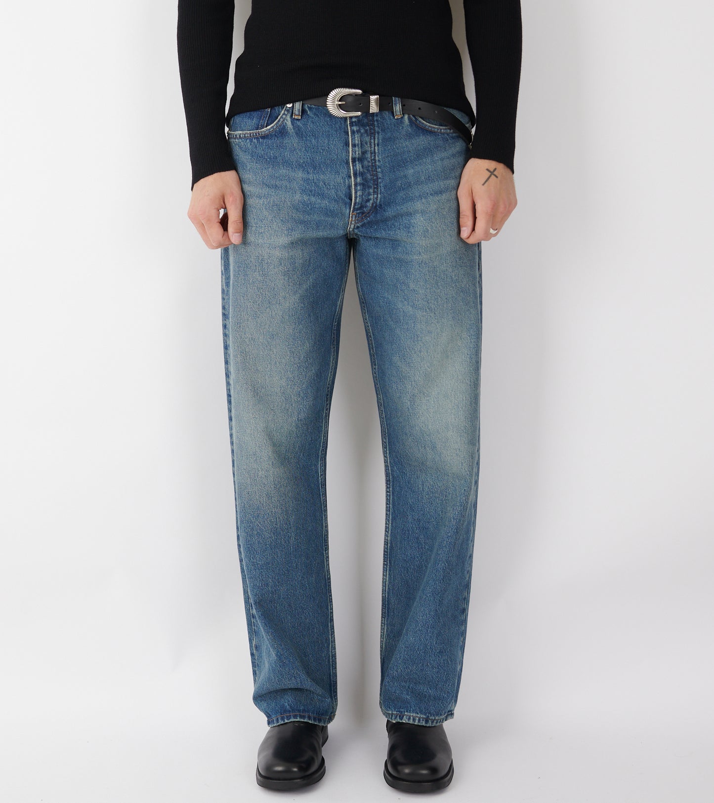 Loose Jeans Dark Blue Vintage