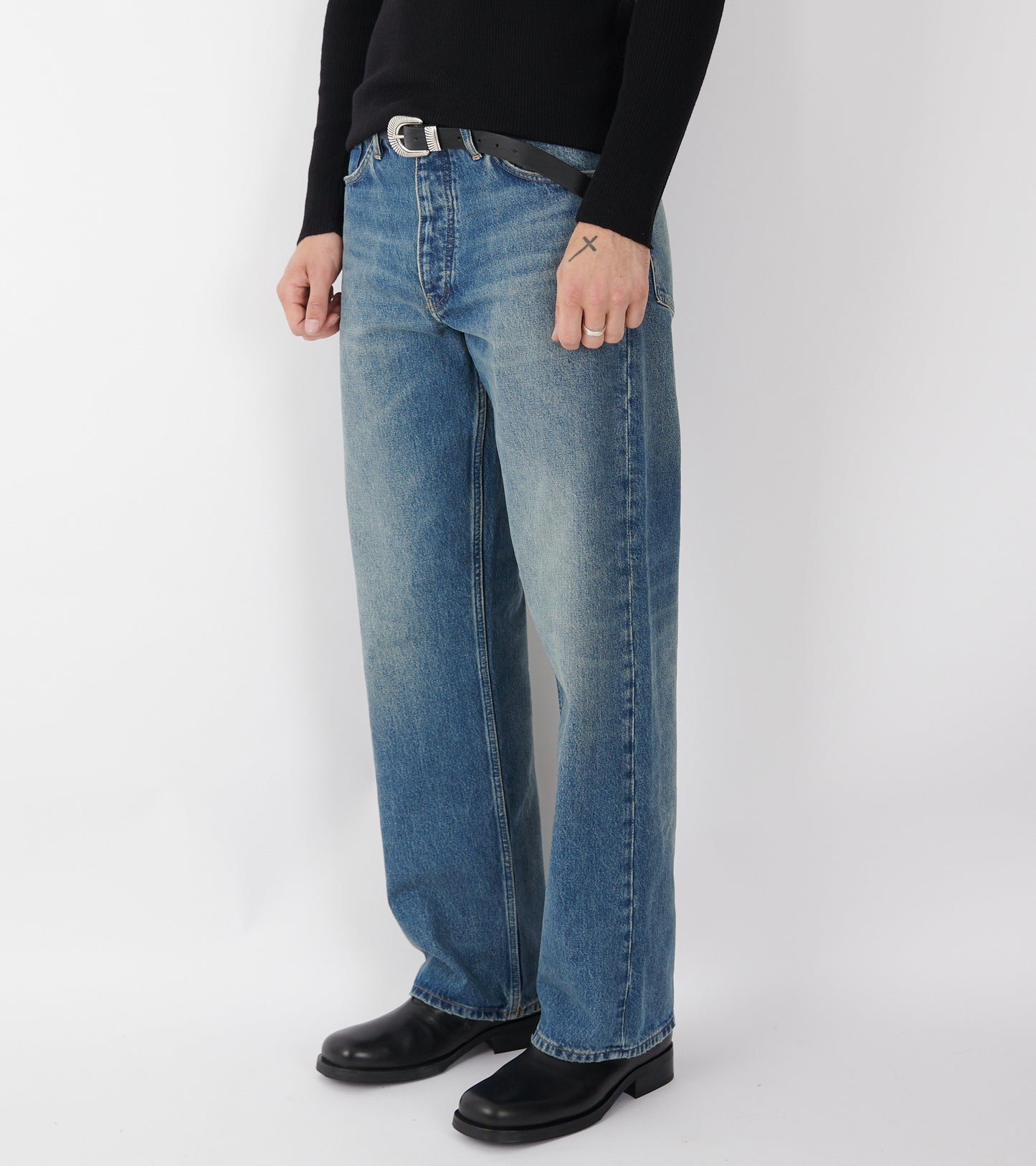 Loose Jeans Dark Blue Vintage