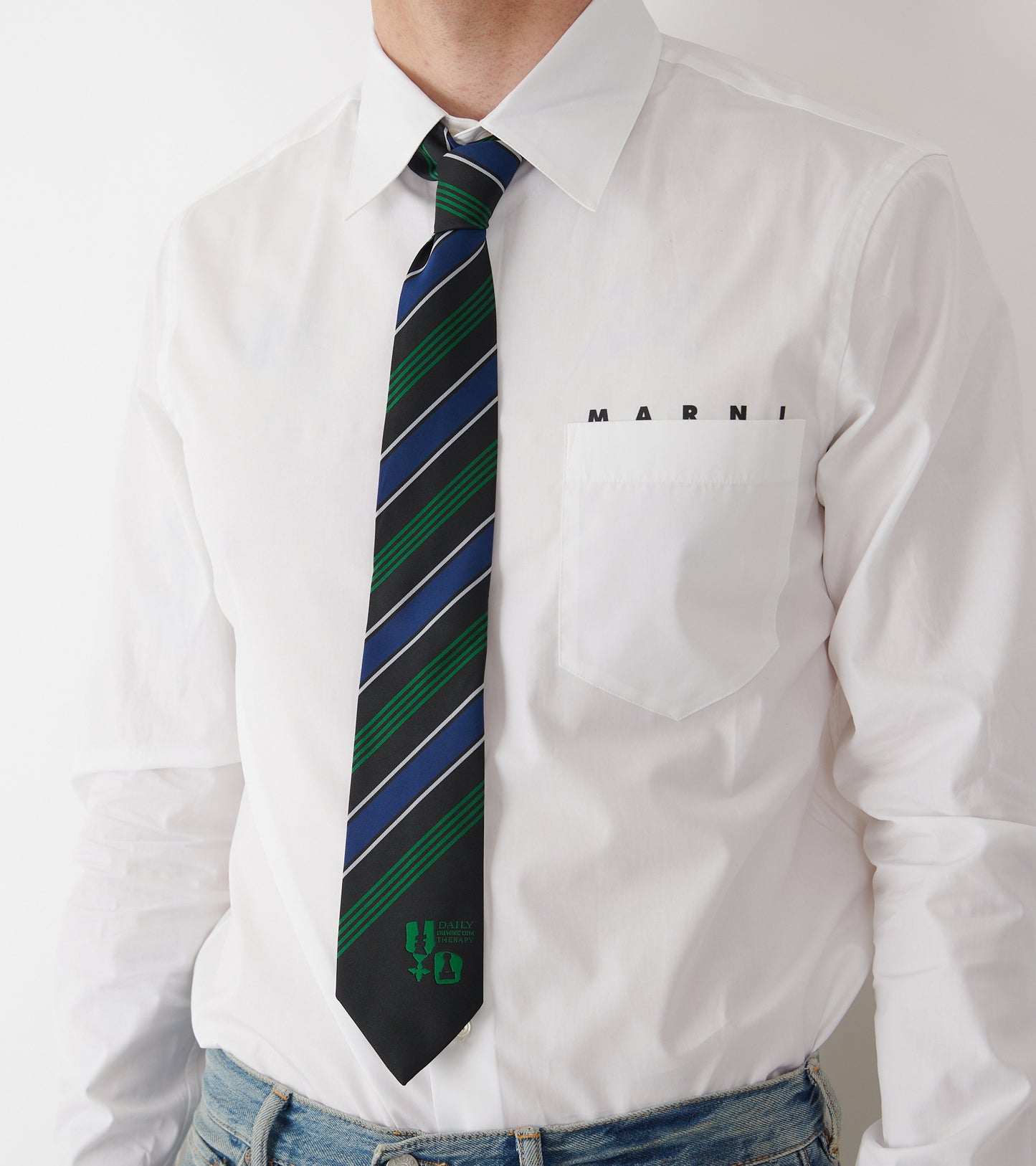 Chewing Tie Chess Navy
