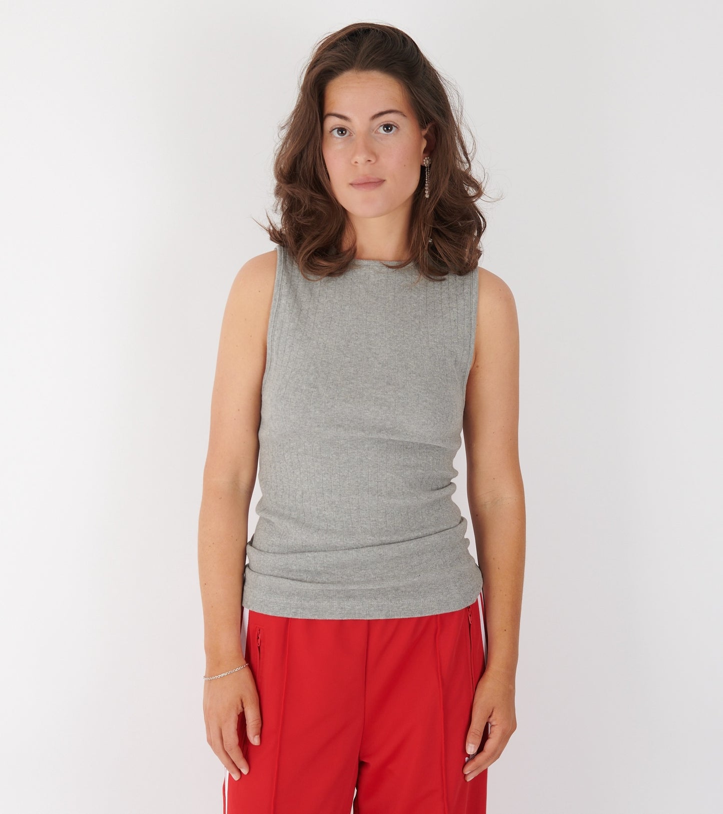 101 Tank Top Grey Melange