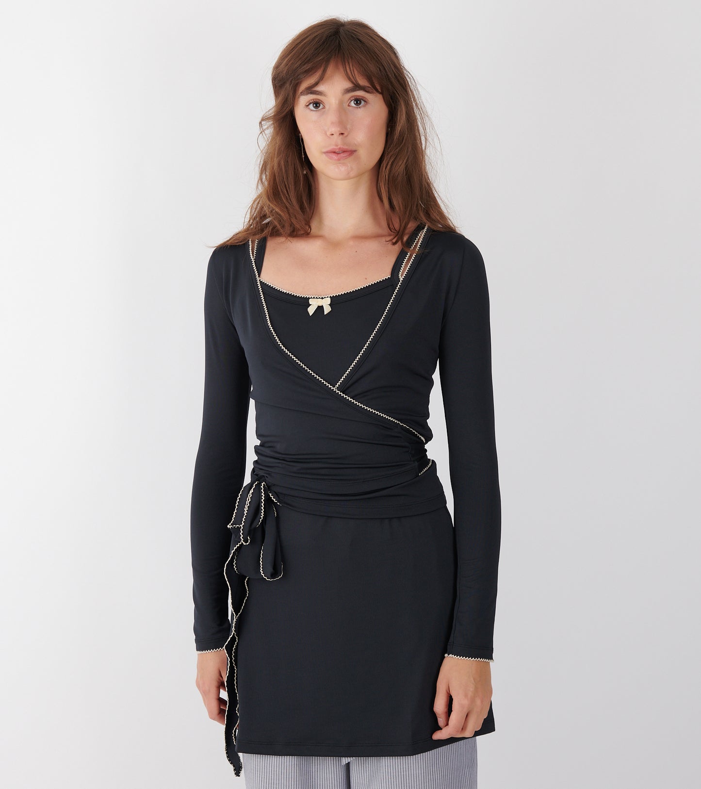 Caro Wrap Top Black