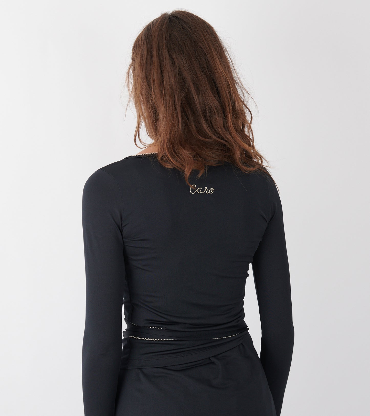 Caro Wrap Top Black