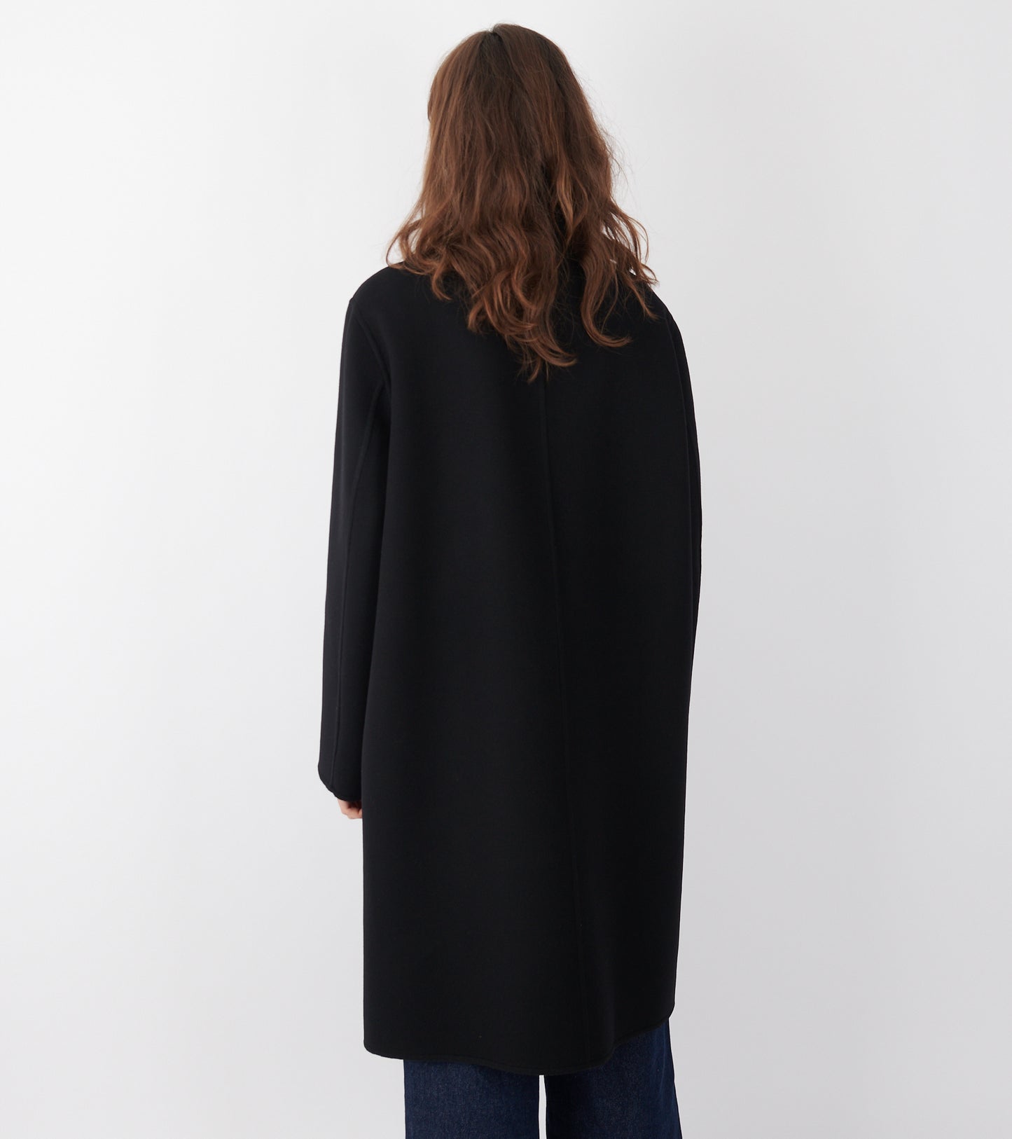 Compact Double Wool Coat Black