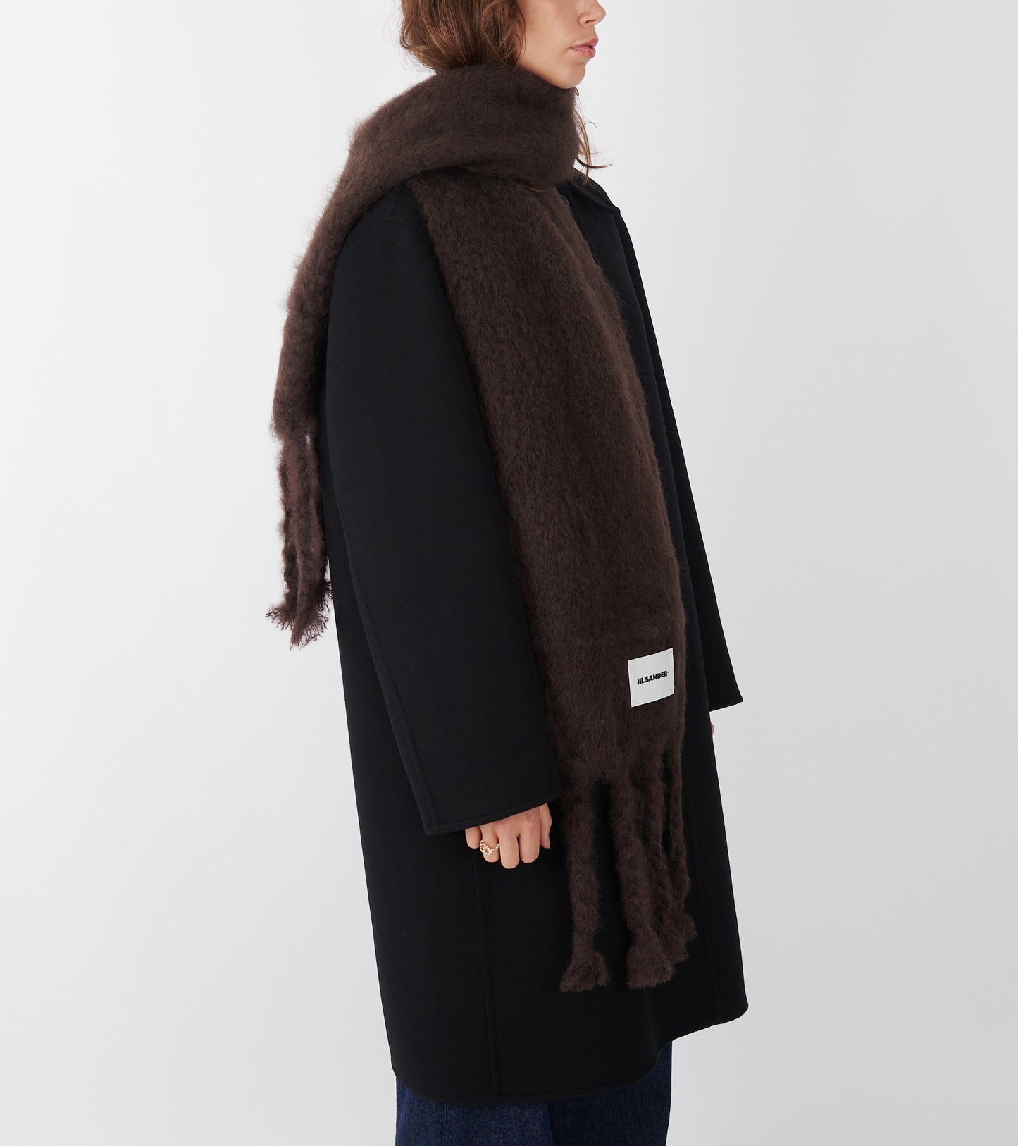 Plain Mohair Scarf Burgundy