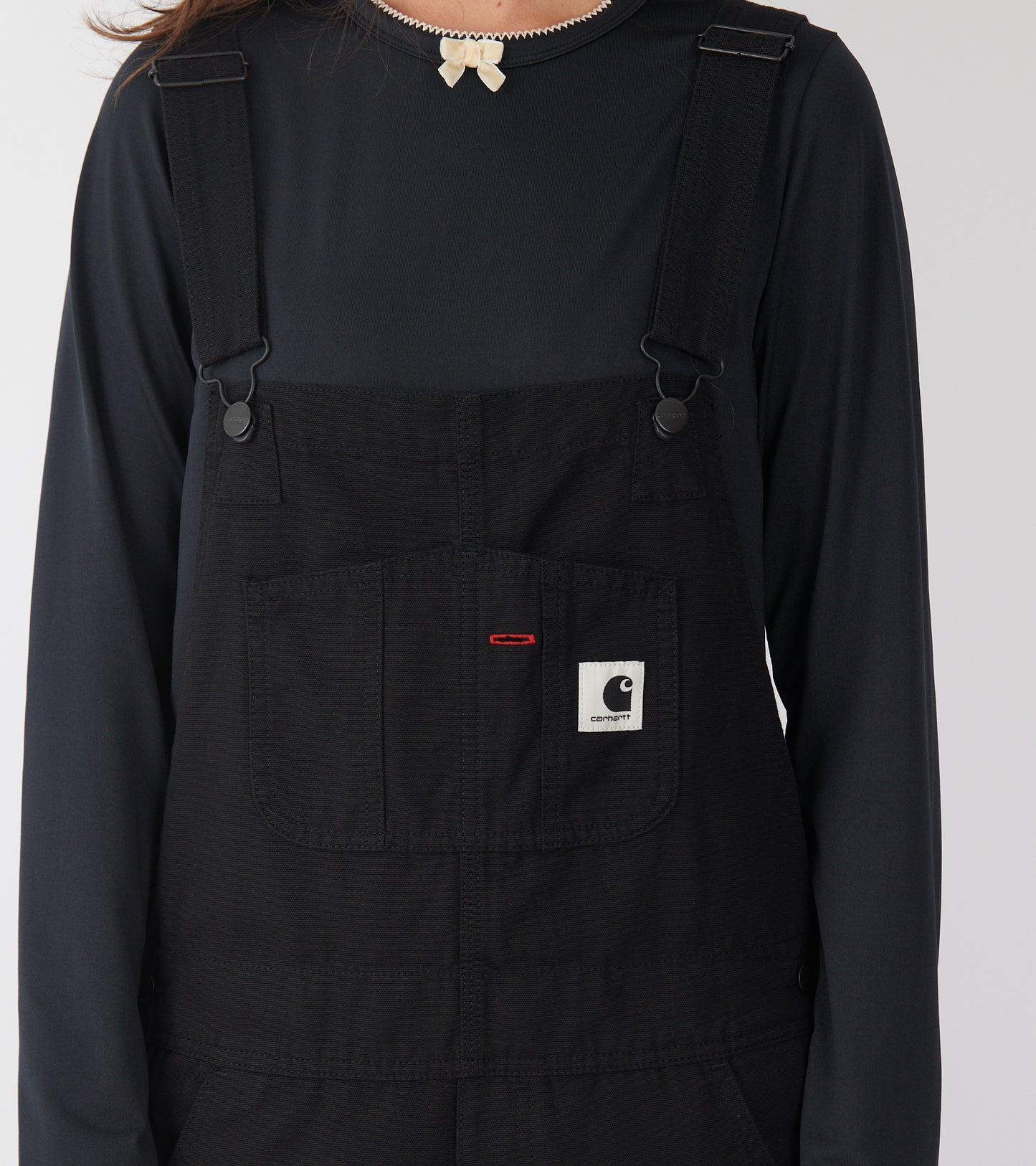 W Bib Overall Straight Black Rinsed