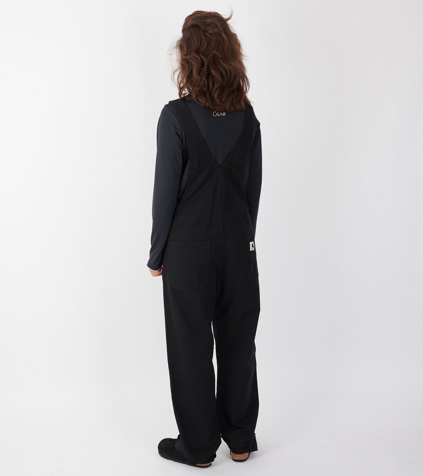 W Bib Overall Straight Black Rinsed