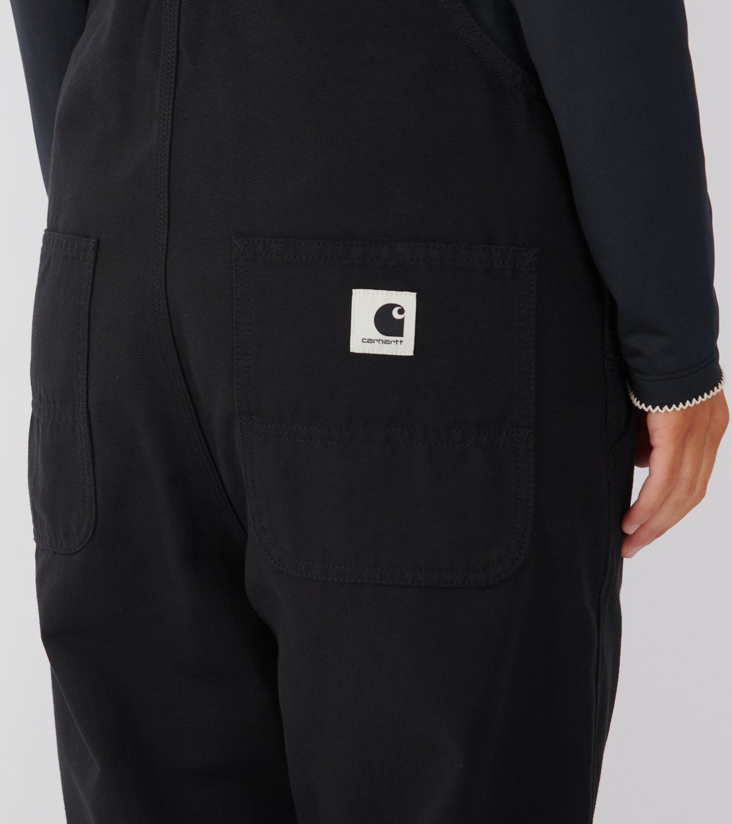 W Bib Overall Straight Black Rinsed