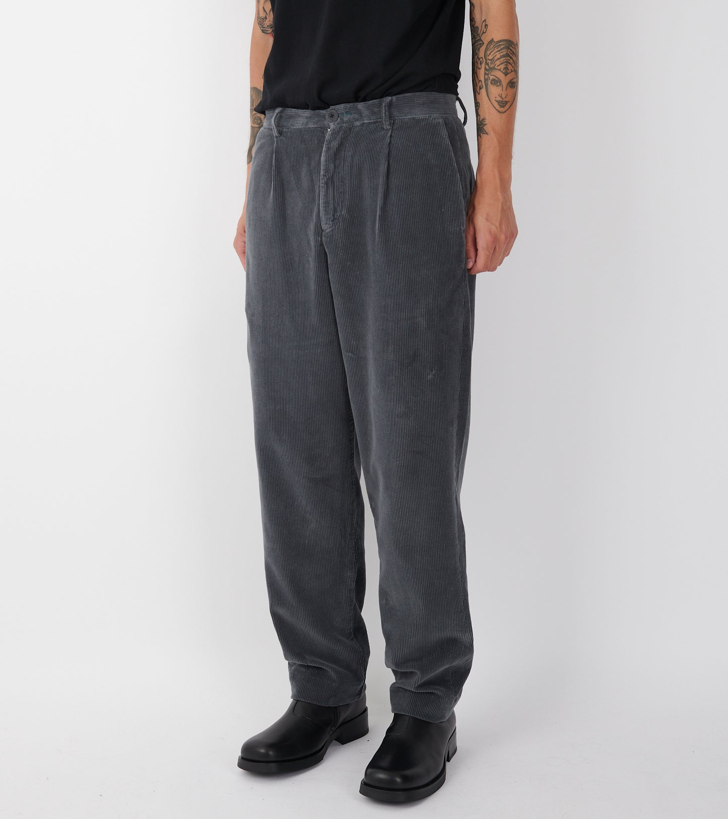 Corduroy Trousers Dark Grey