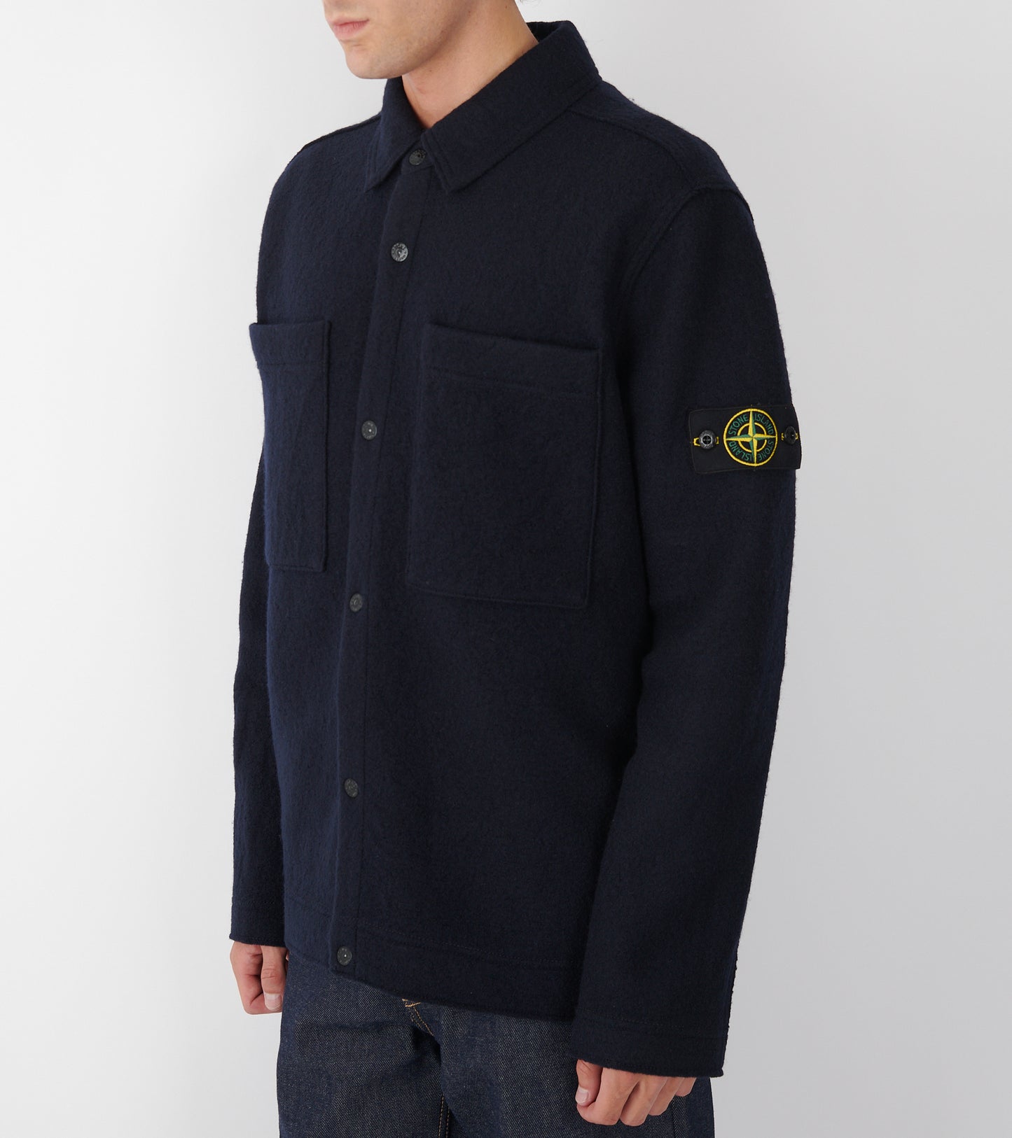 Wool Overshirt Dark Navy