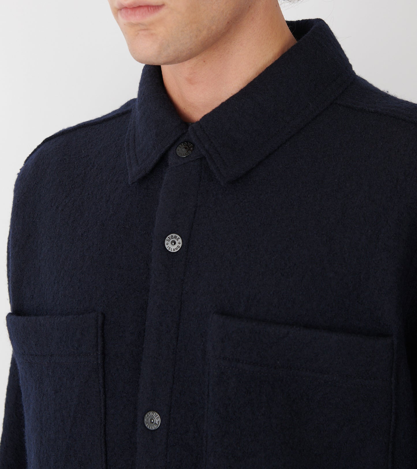 Wool Overshirt Dark Navy