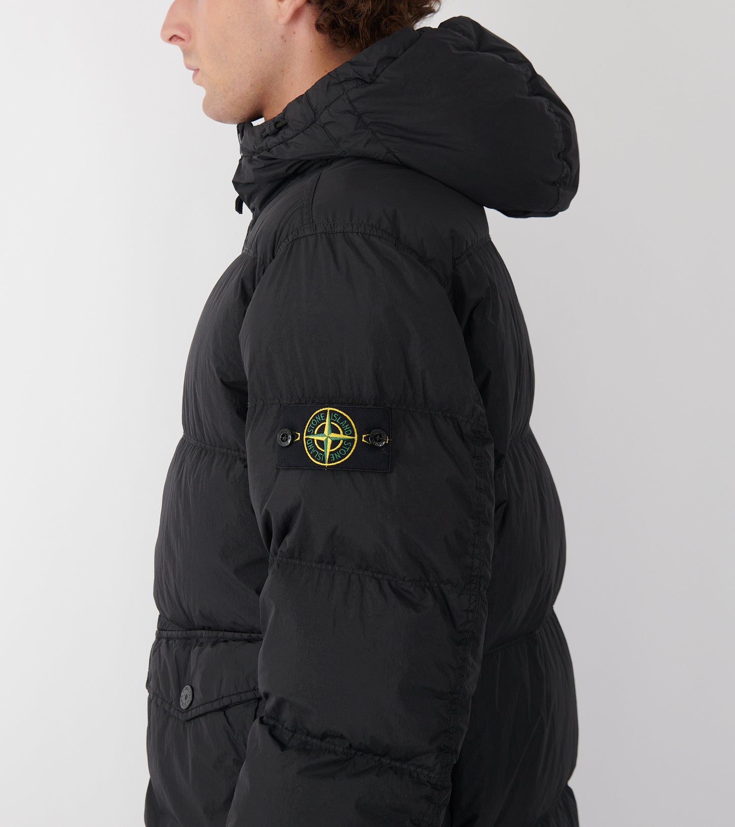 Garment Dyed Crinkle Reps Hooded NY Jacket Black