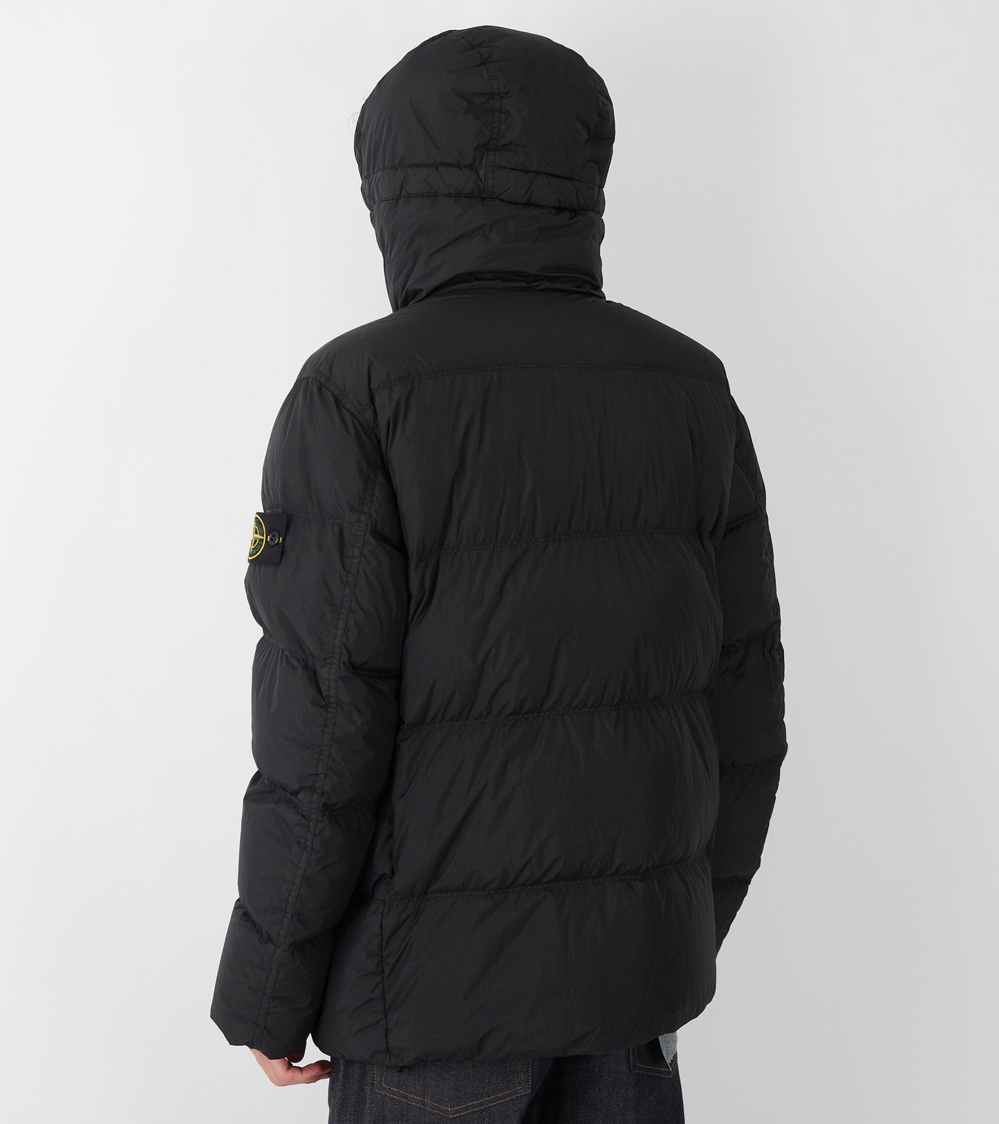 Garment Dyed Crinkle Reps Hooded NY Jacket Black