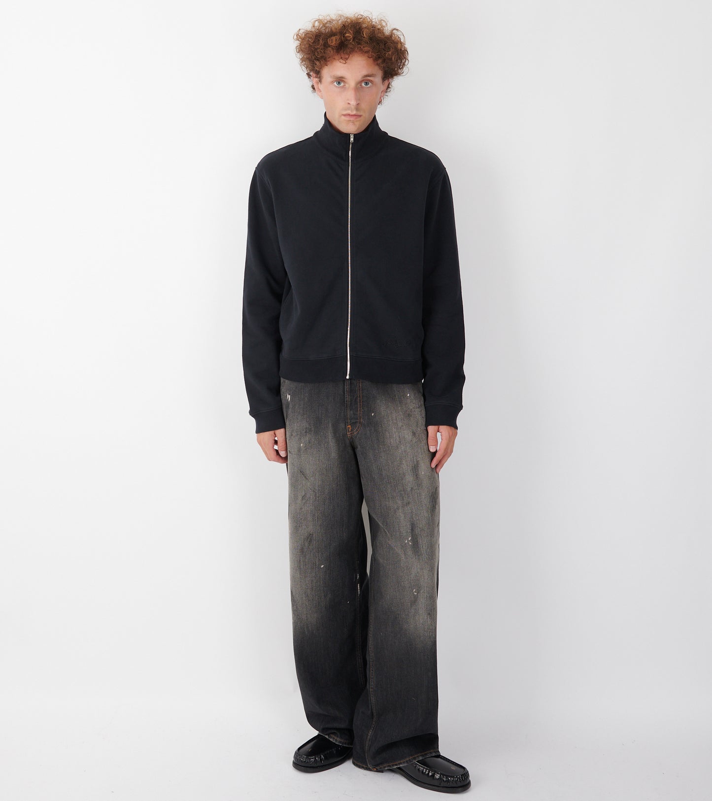 Zip-up Sweatshirt Faded Black