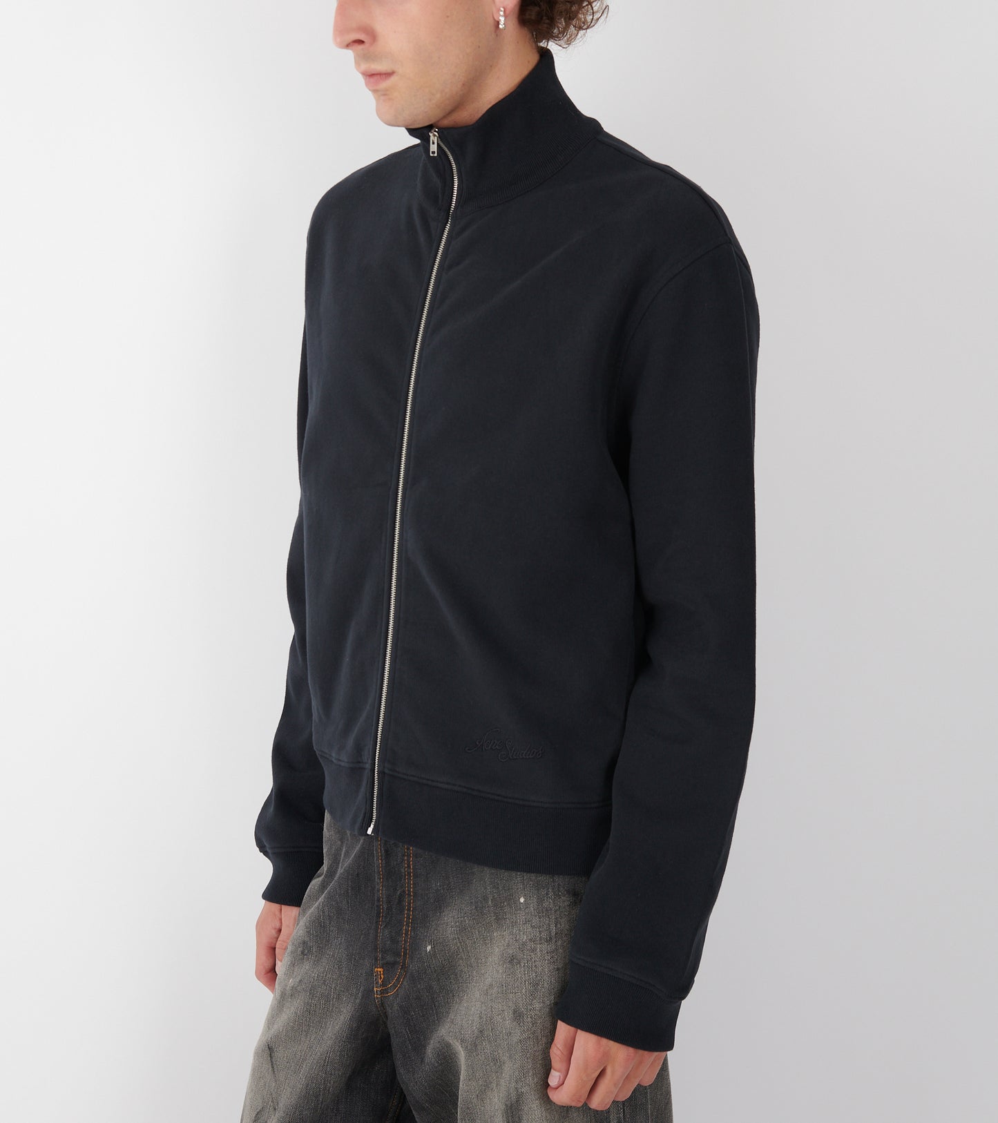 Zip-up Sweatshirt Faded Black