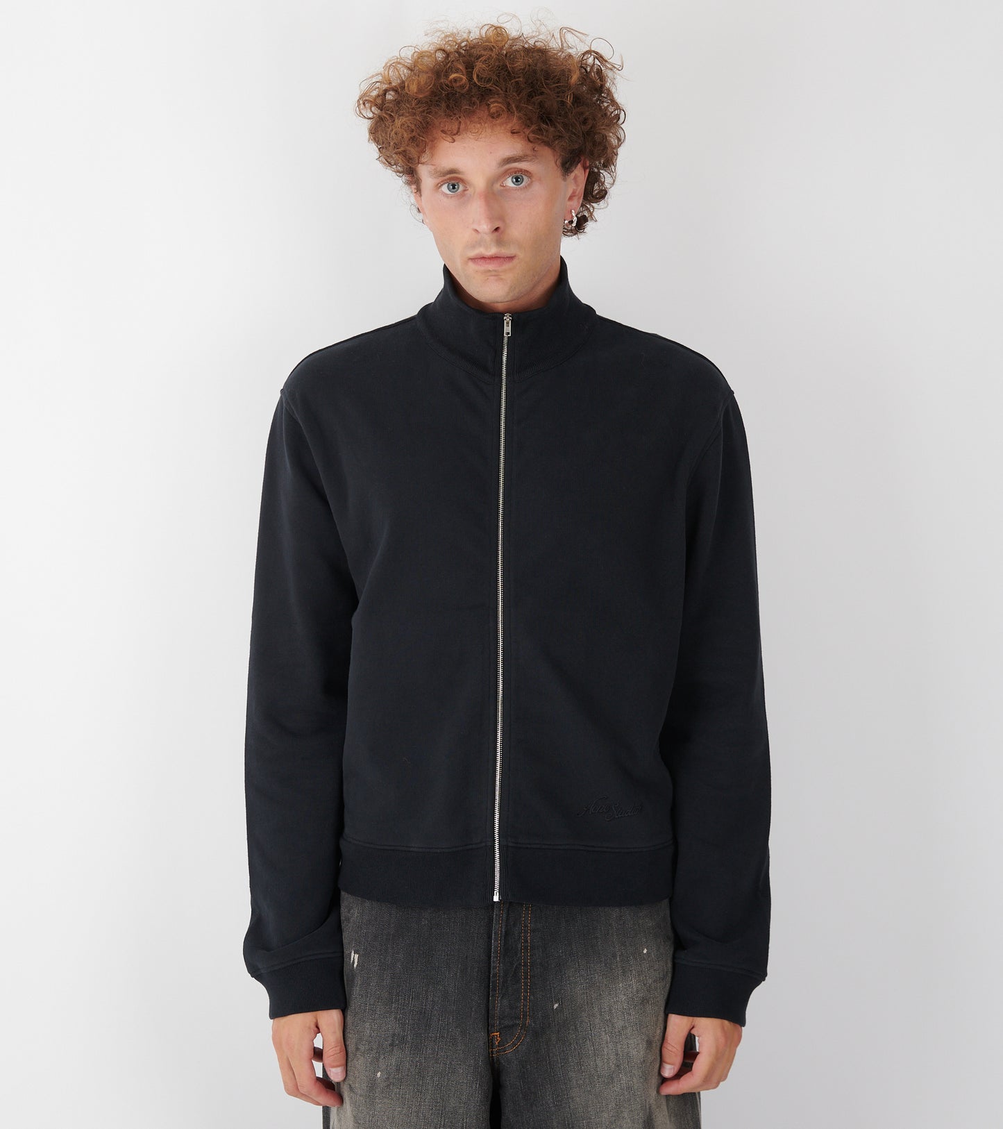 Zip-up Sweatshirt Faded Black