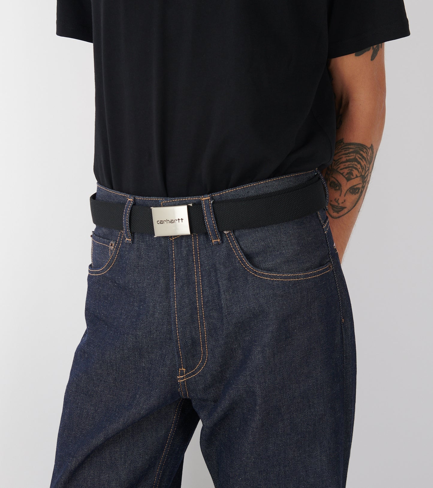 Clip Belt Chrome Black
