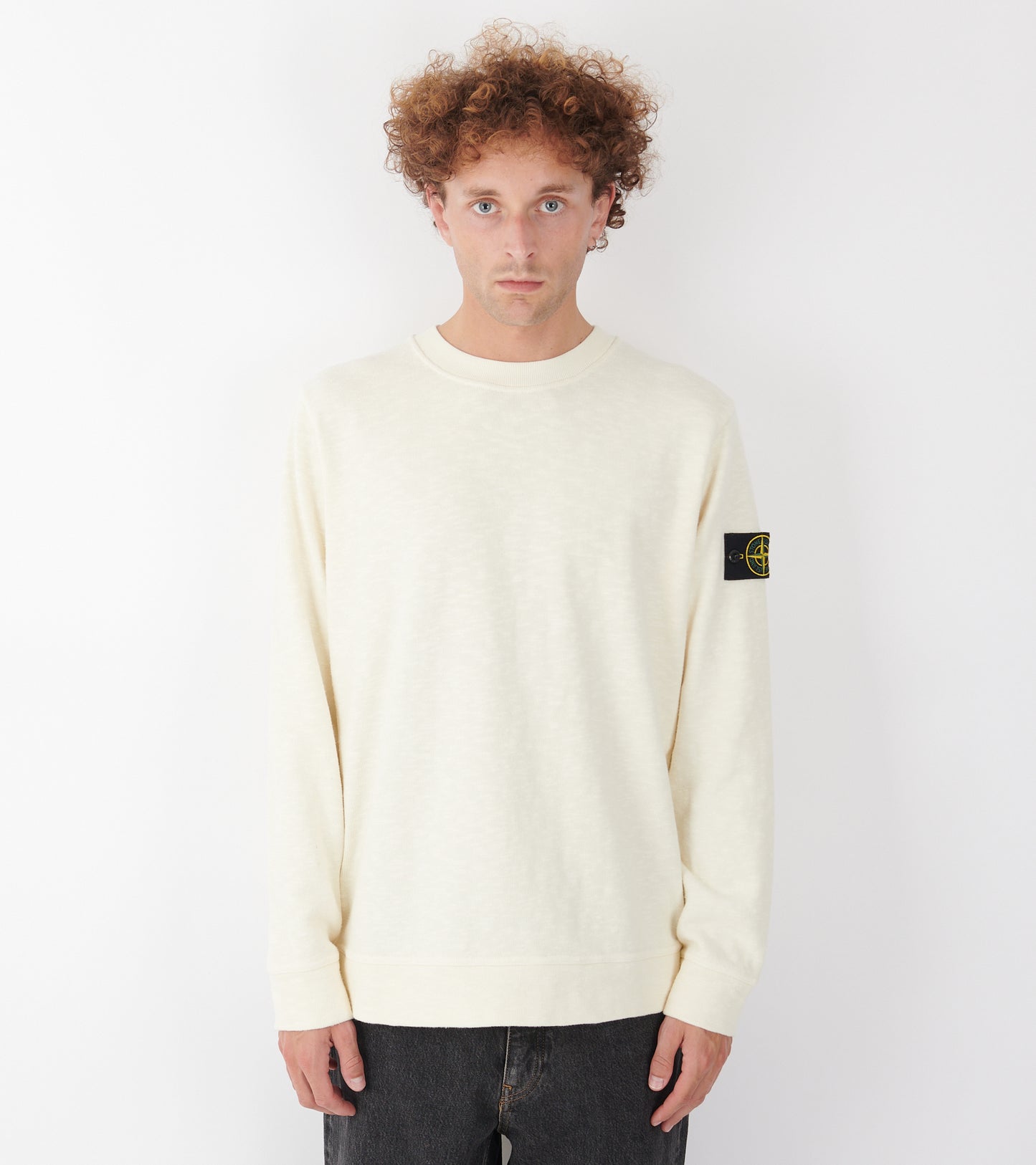 Heavy Woven Sweatshirt Ivory