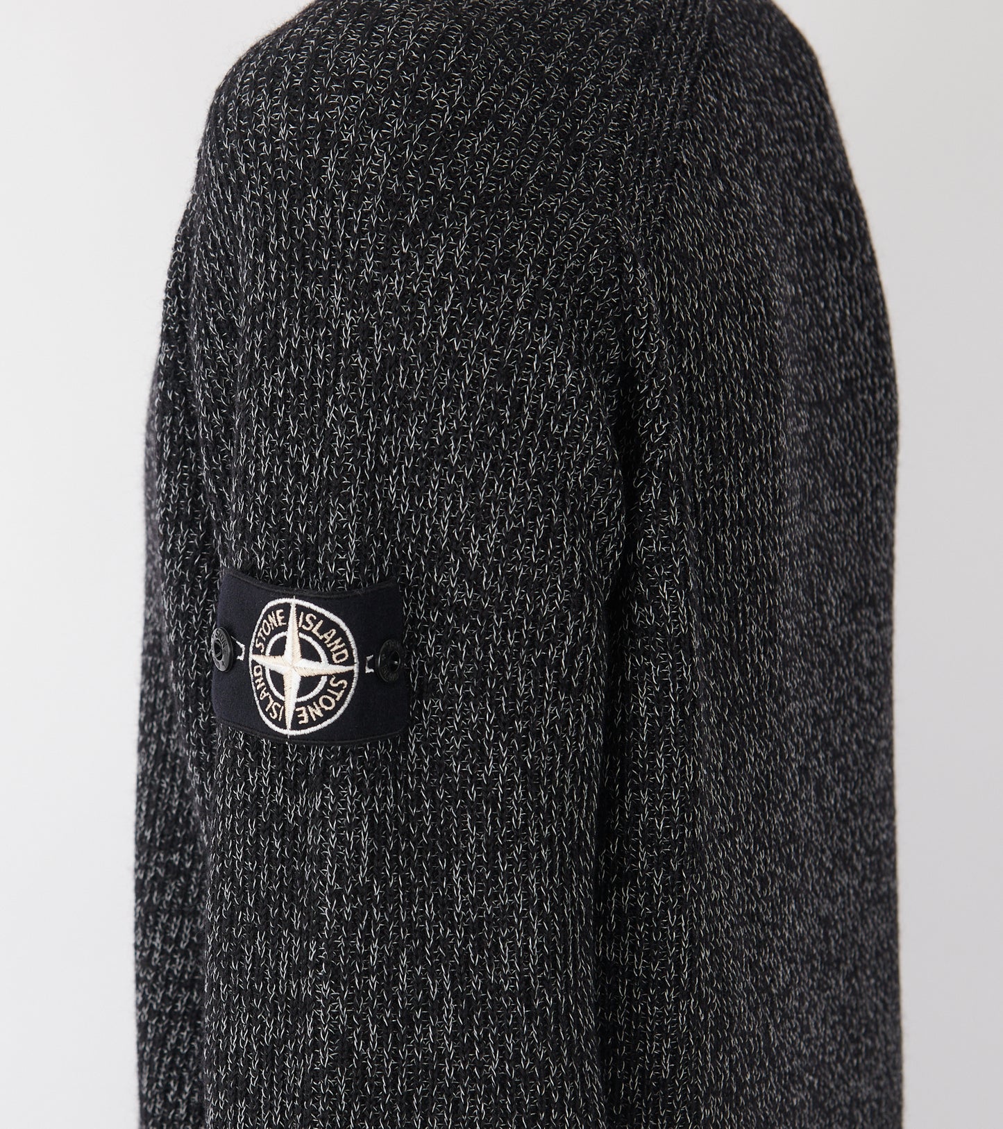 Wool Linen Knit Black Melange