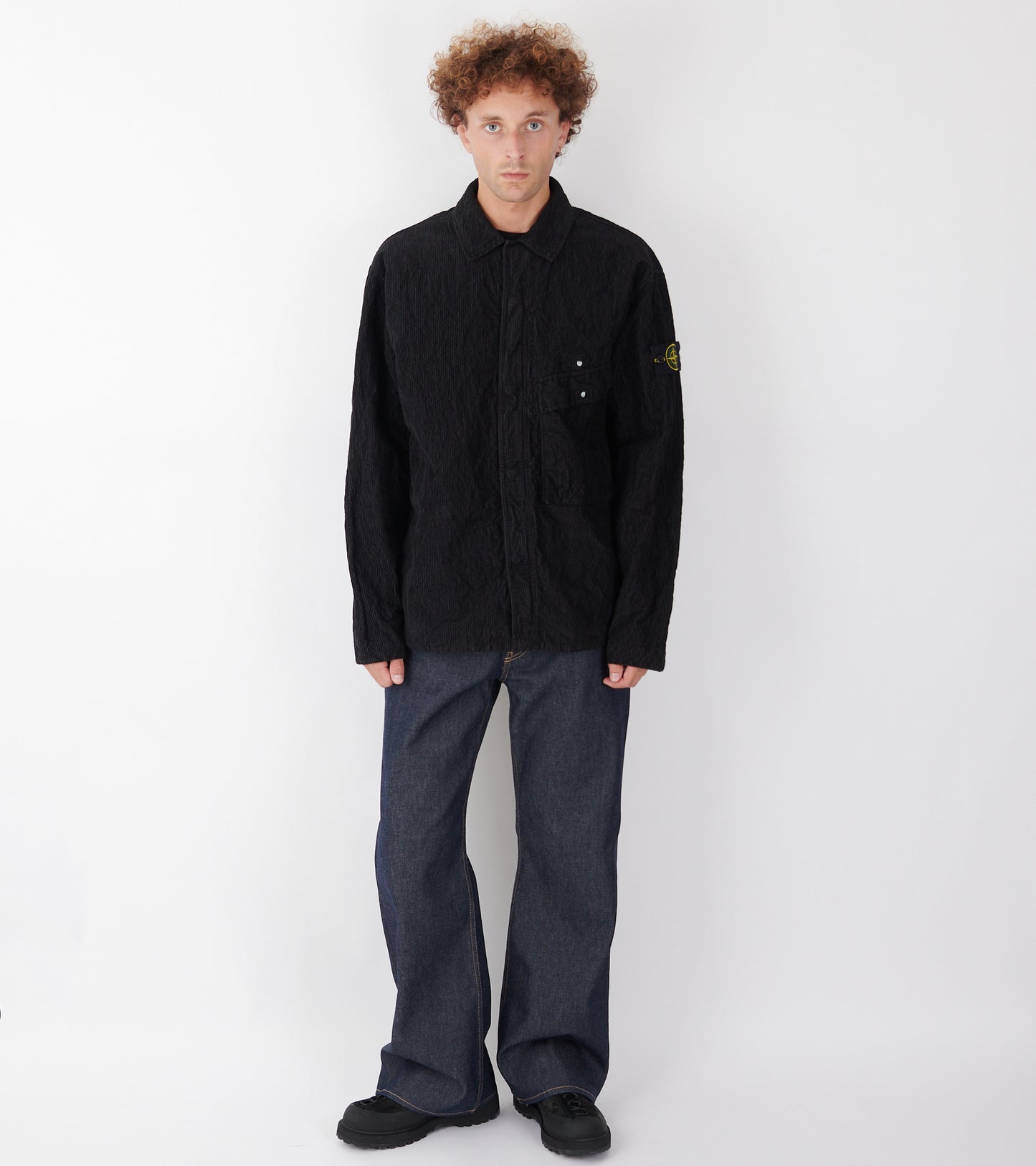 Cotton Corduroy Overshirt Black