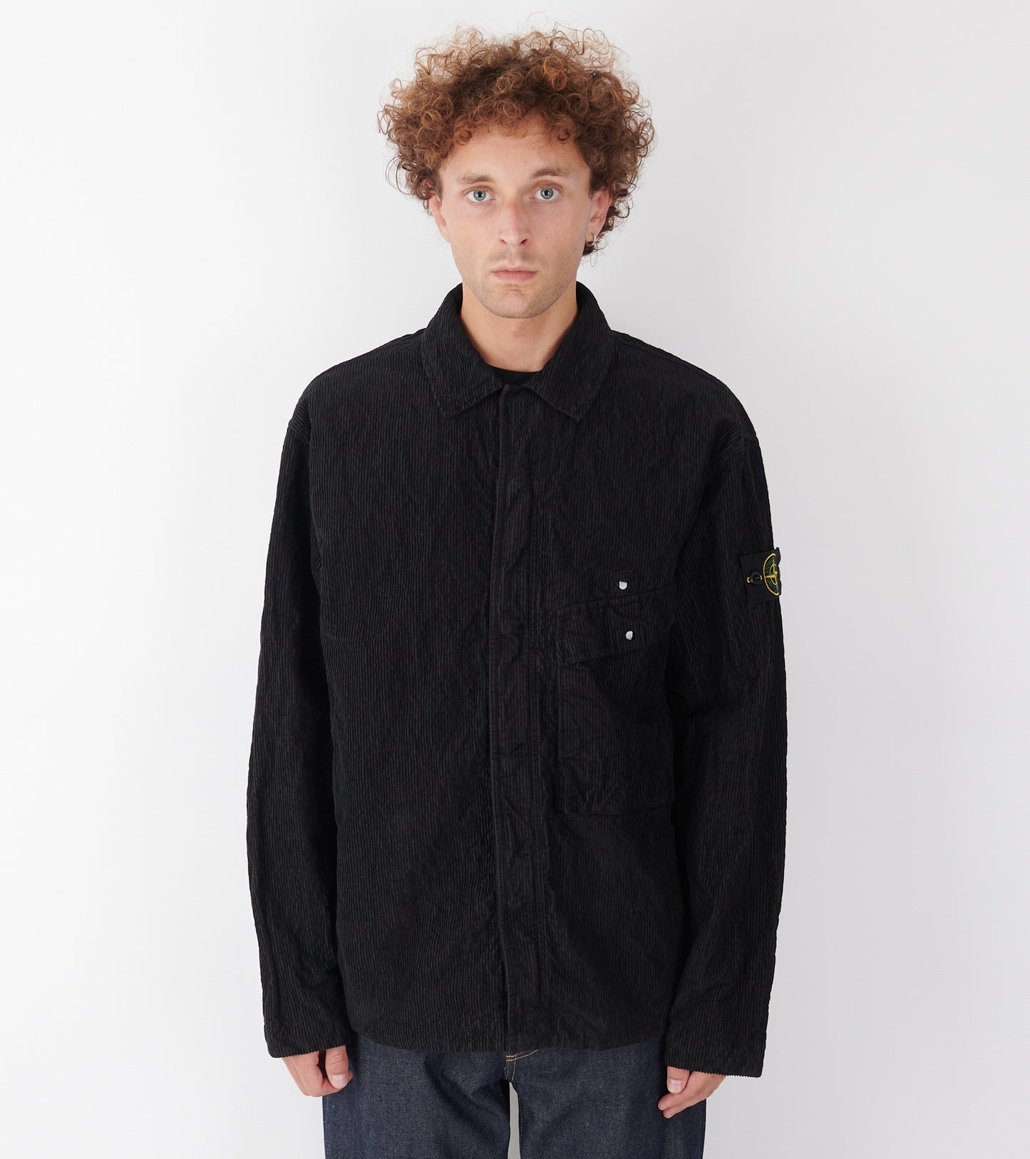 Cotton Corduroy Overshirt Black