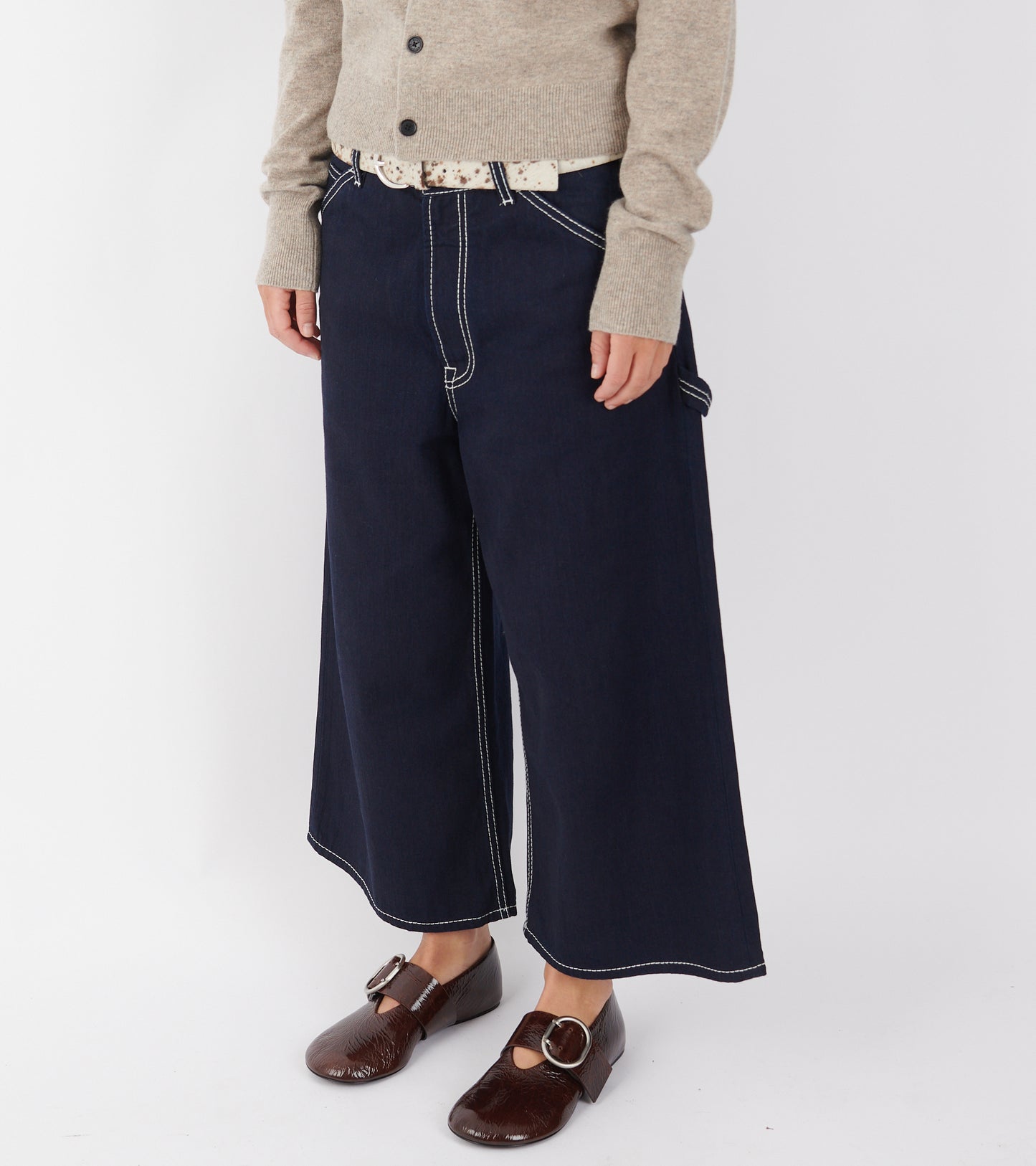 Cannolo Buckle Ballerina Dark Earth