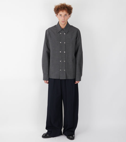 Melanged Wool Shirt Fog