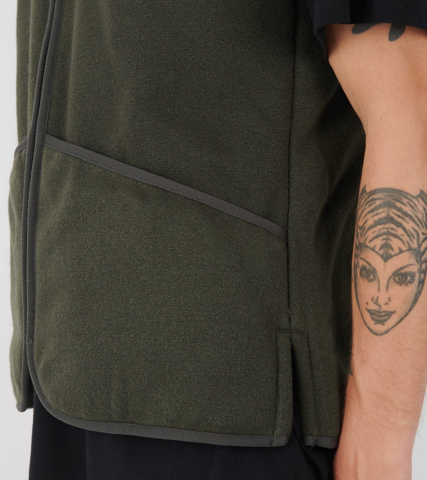 Warm Pile Waistcoat Zip-In Liner Sage