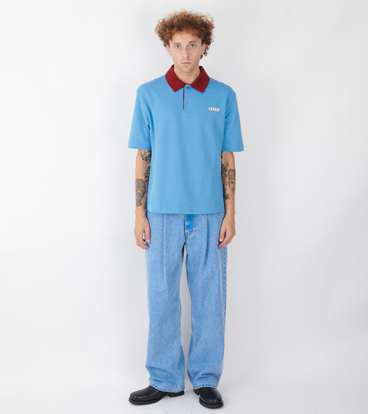 S/S Piqué Polo Iris Blue