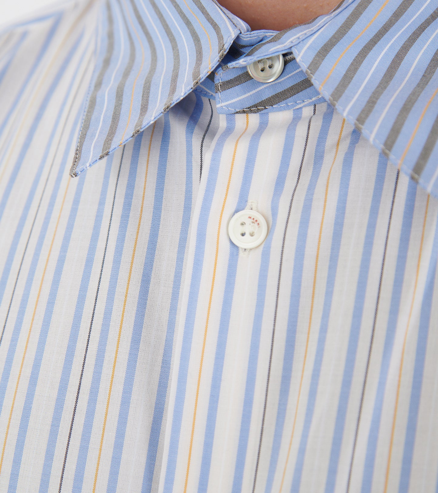 Mixed Stripes Poplin Shirt Light Blue