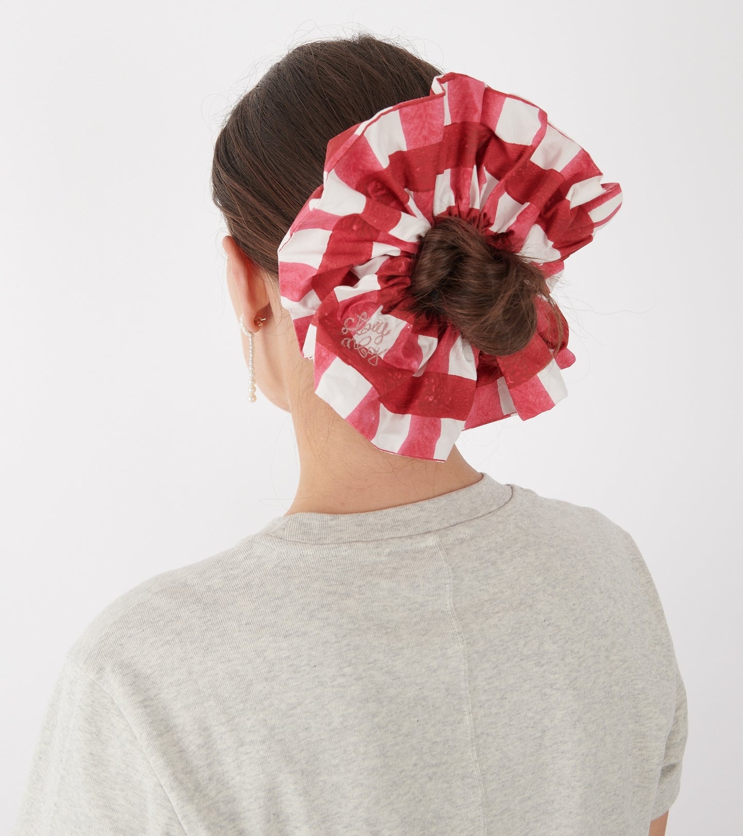 Scrunchie Red Chunky Gingham