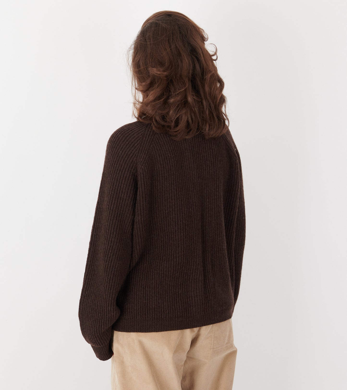 Shetland Wool Cardigan Brown