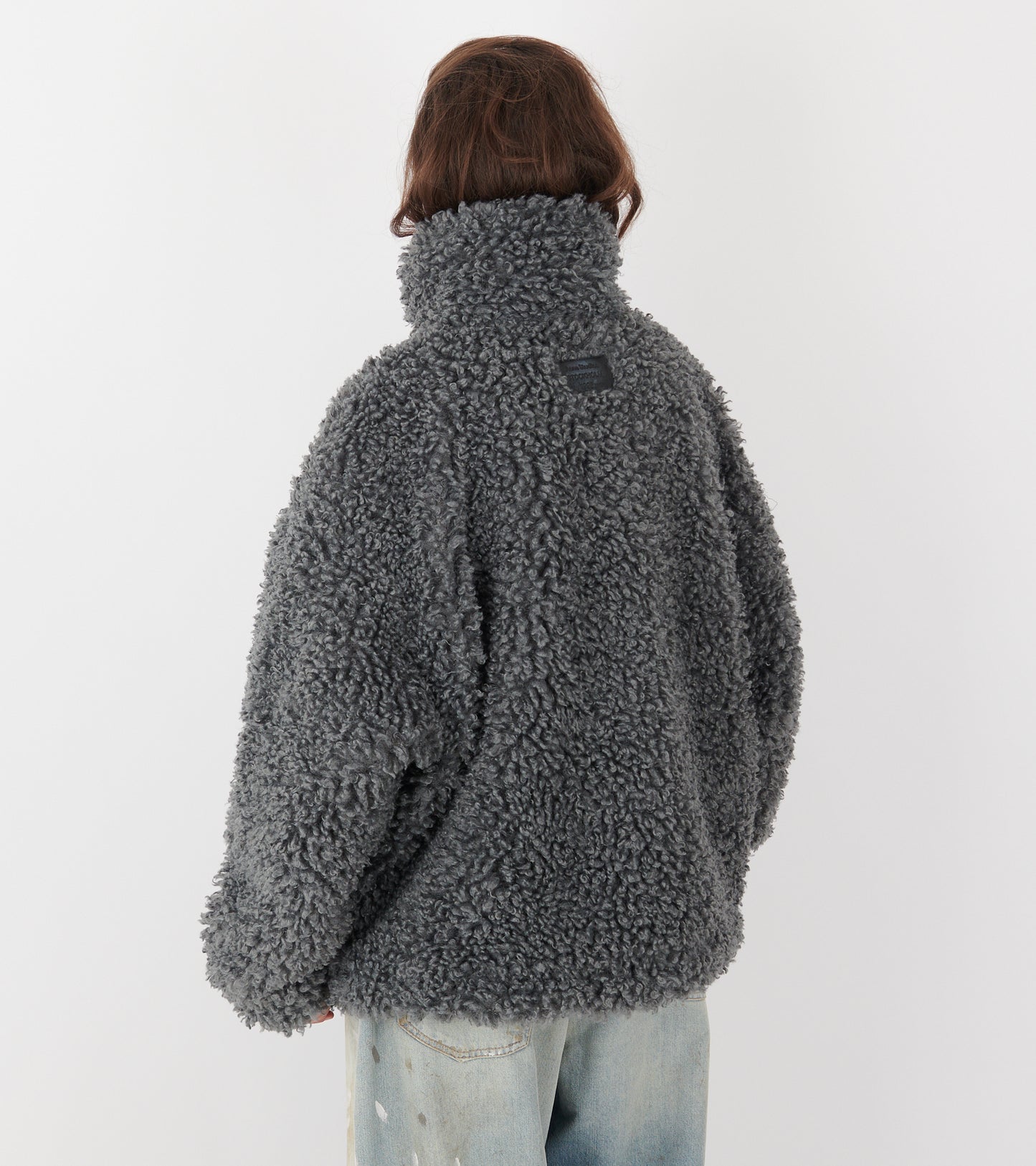 Faux Fur Jacket Carbon Grey