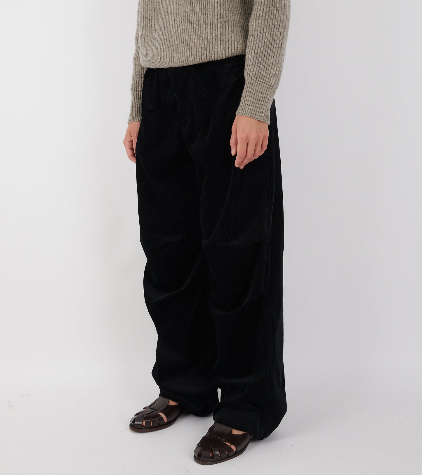 Baby Corduroy Ufo Pants Black