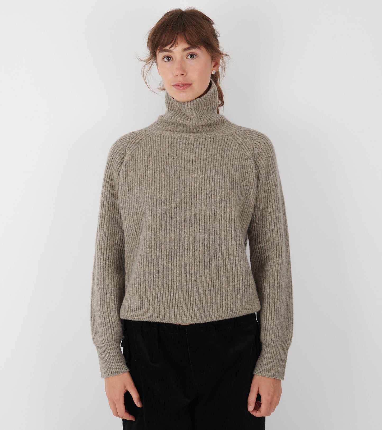 Shetland Wool Turtleneck Nature