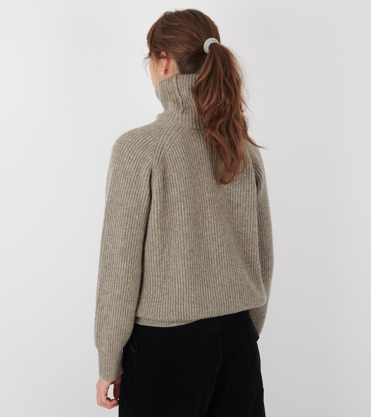 Shetland Wool Turtleneck Nature