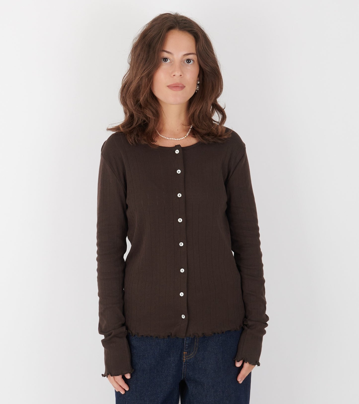 Edie Cardigan Dark Brown