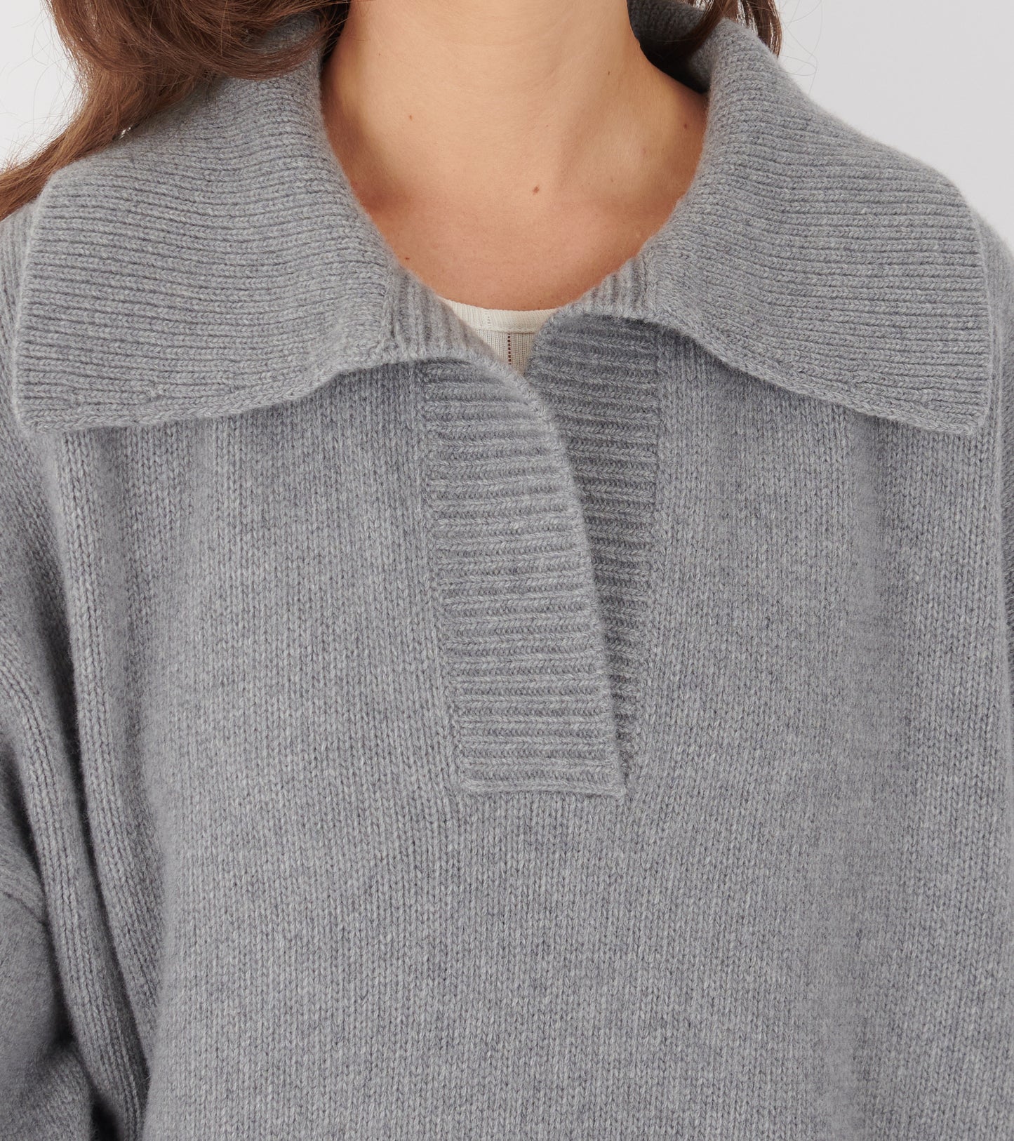 Dean V-neck Jumper Grey Melange