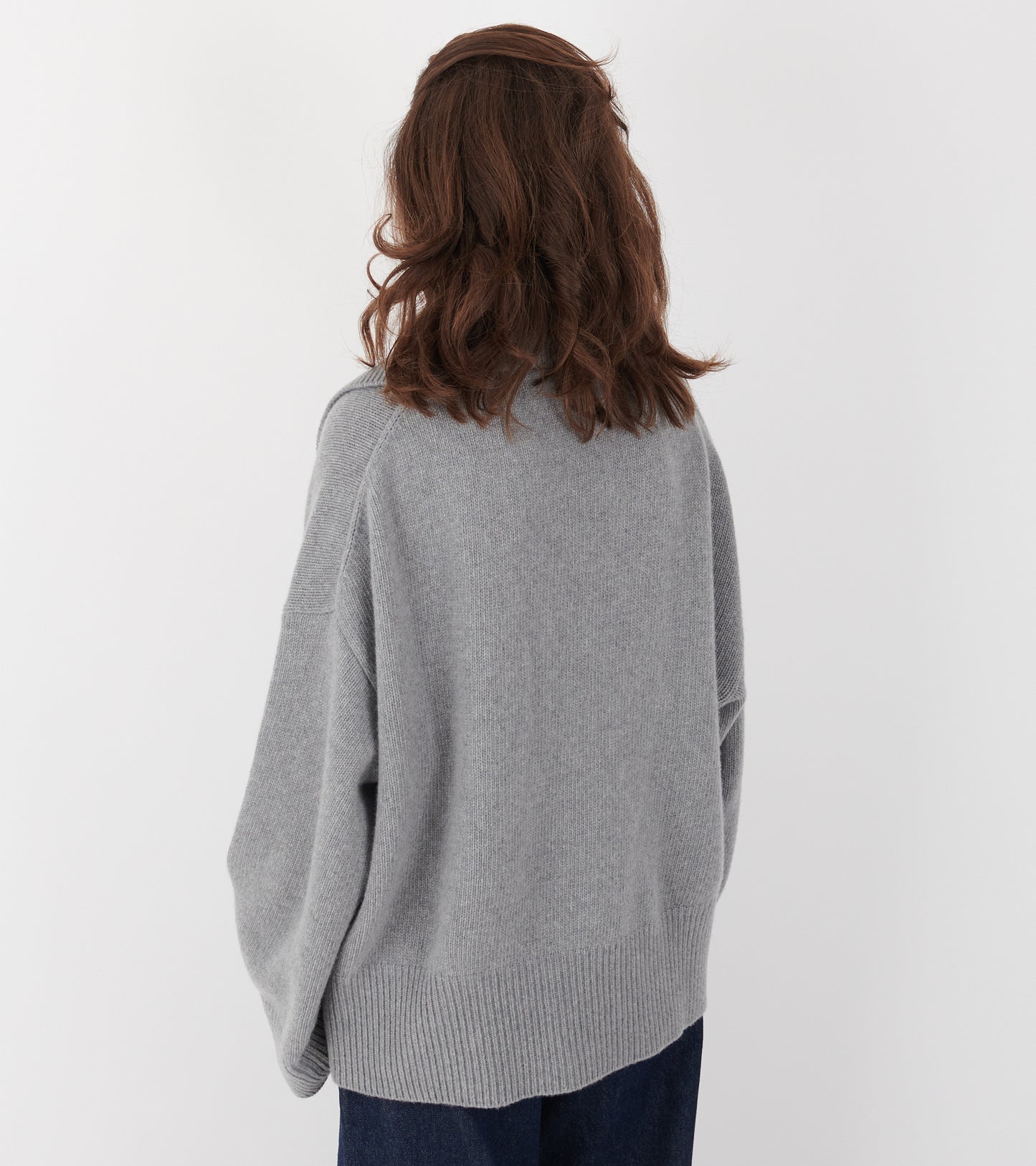 Dean V-neck Jumper Grey Melange