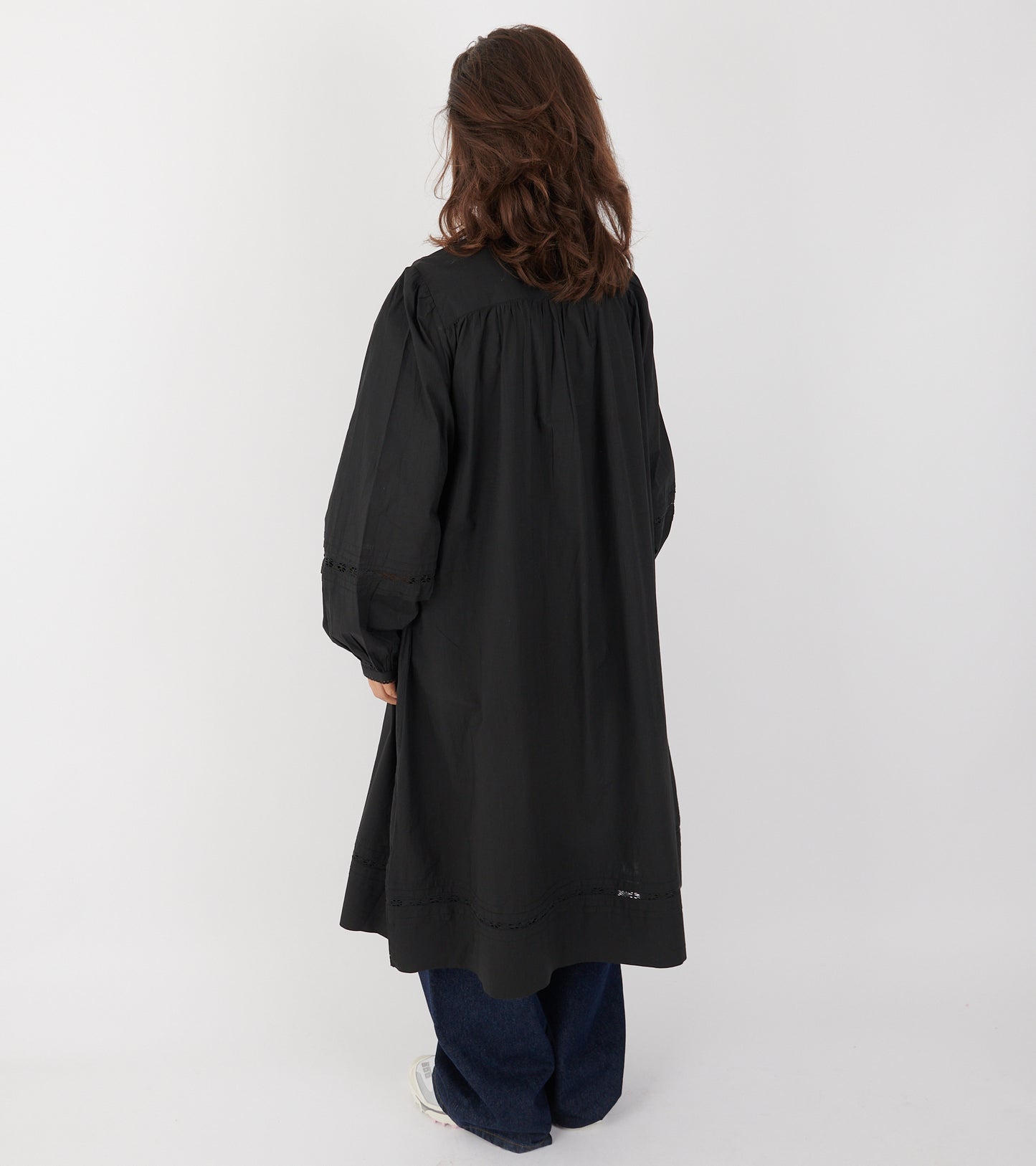 Leaf Shirtdress Black