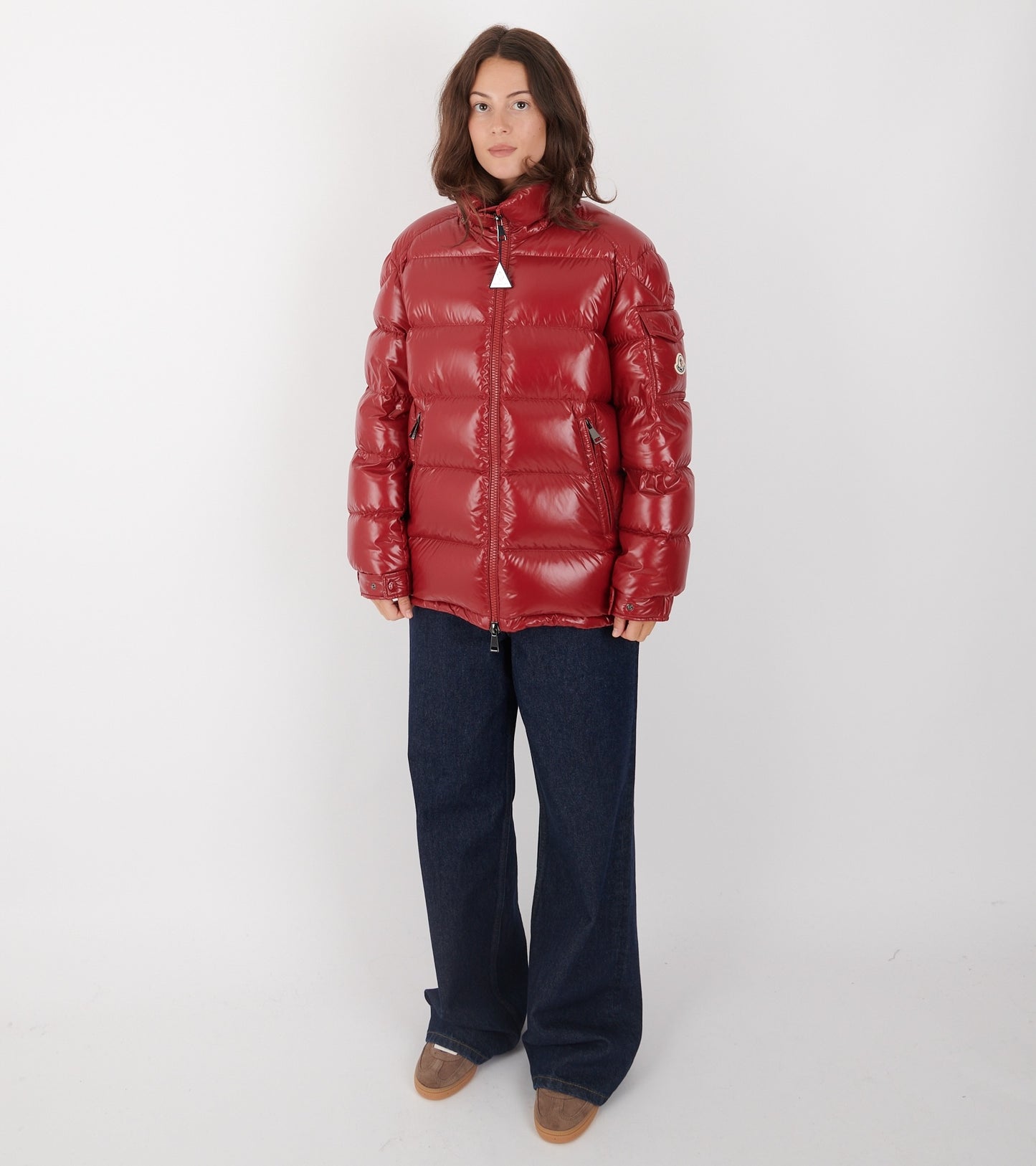 Maire Hooded Down Jacket Red
