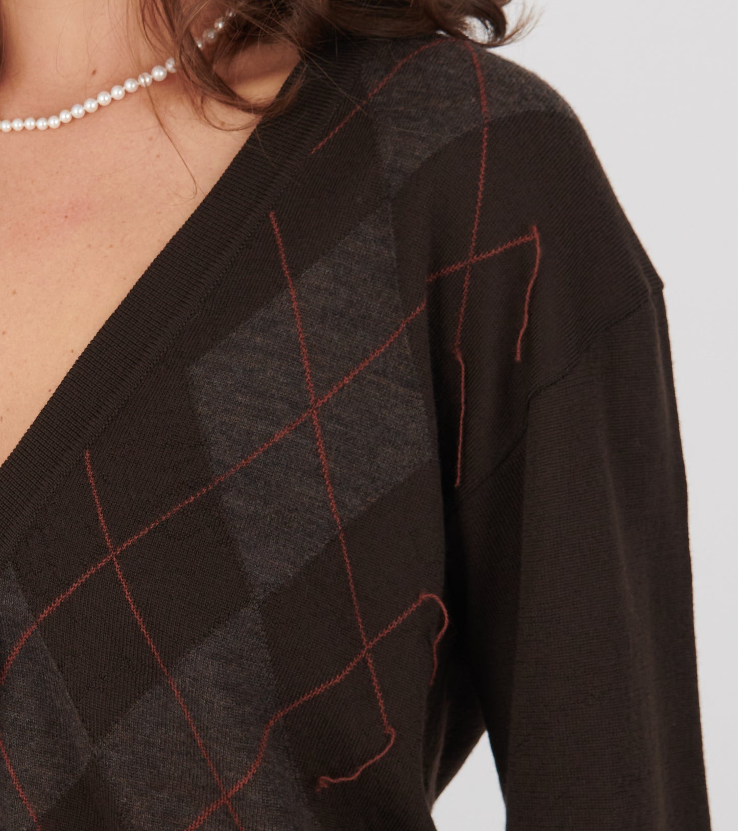 Ivy Cardigan Pub Argyle Fine Wool