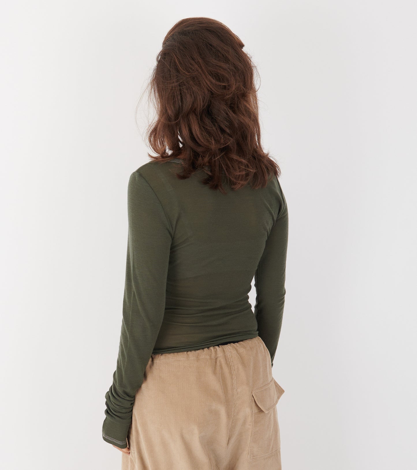 Roga Blouse Grey/Green Melange