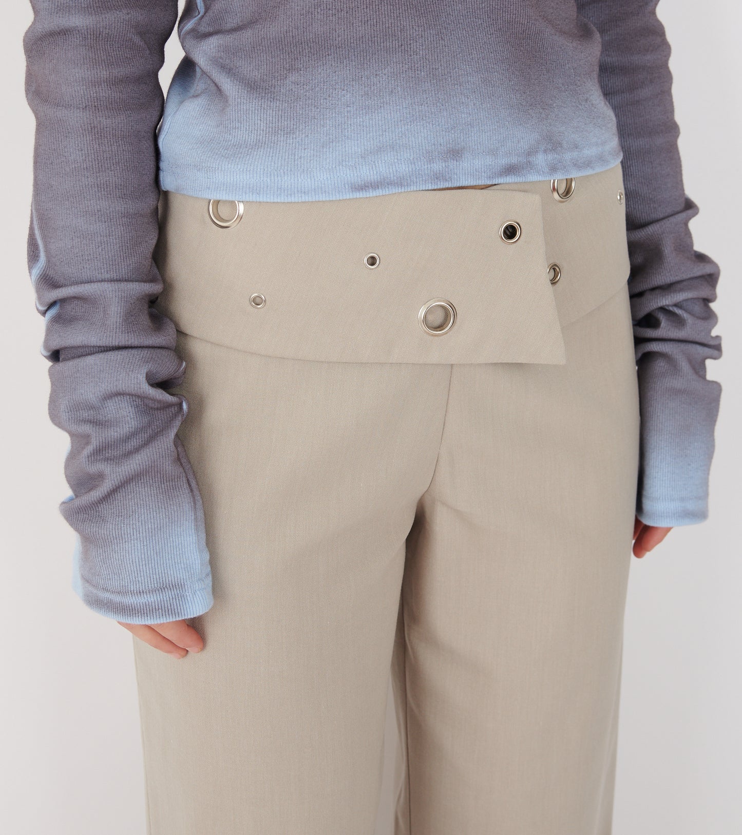Ella Pants Eyelets Sand