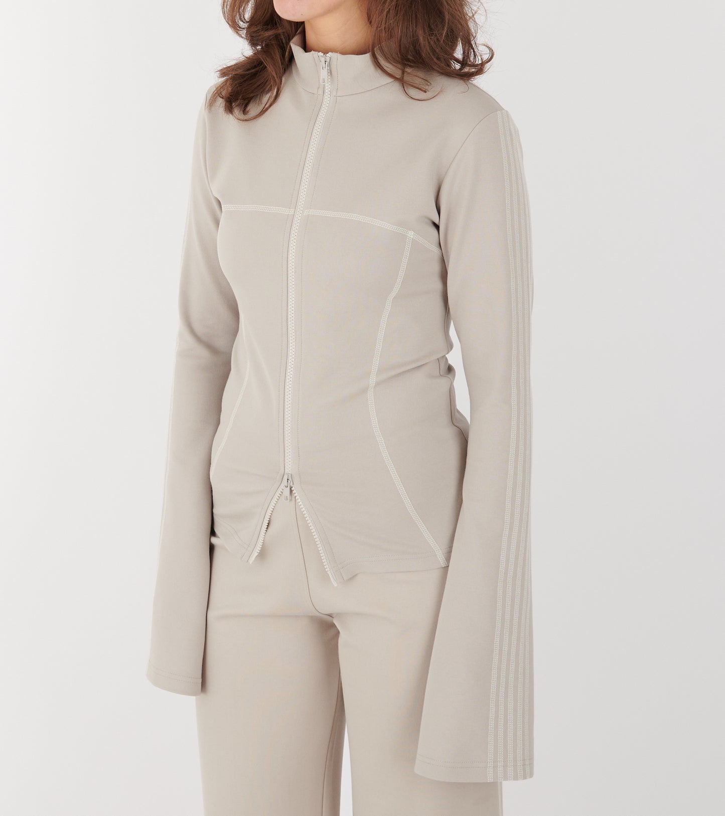 Zoe Track Blouse Beige