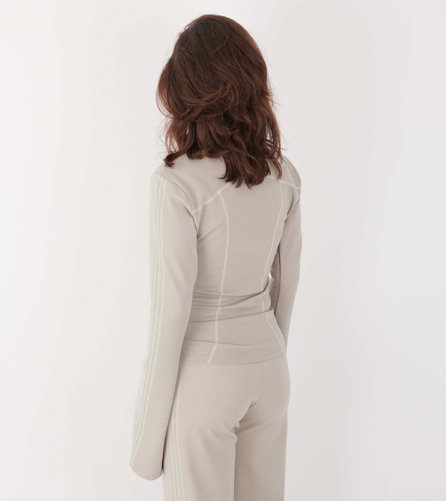 Zoe Track Blouse Beige
